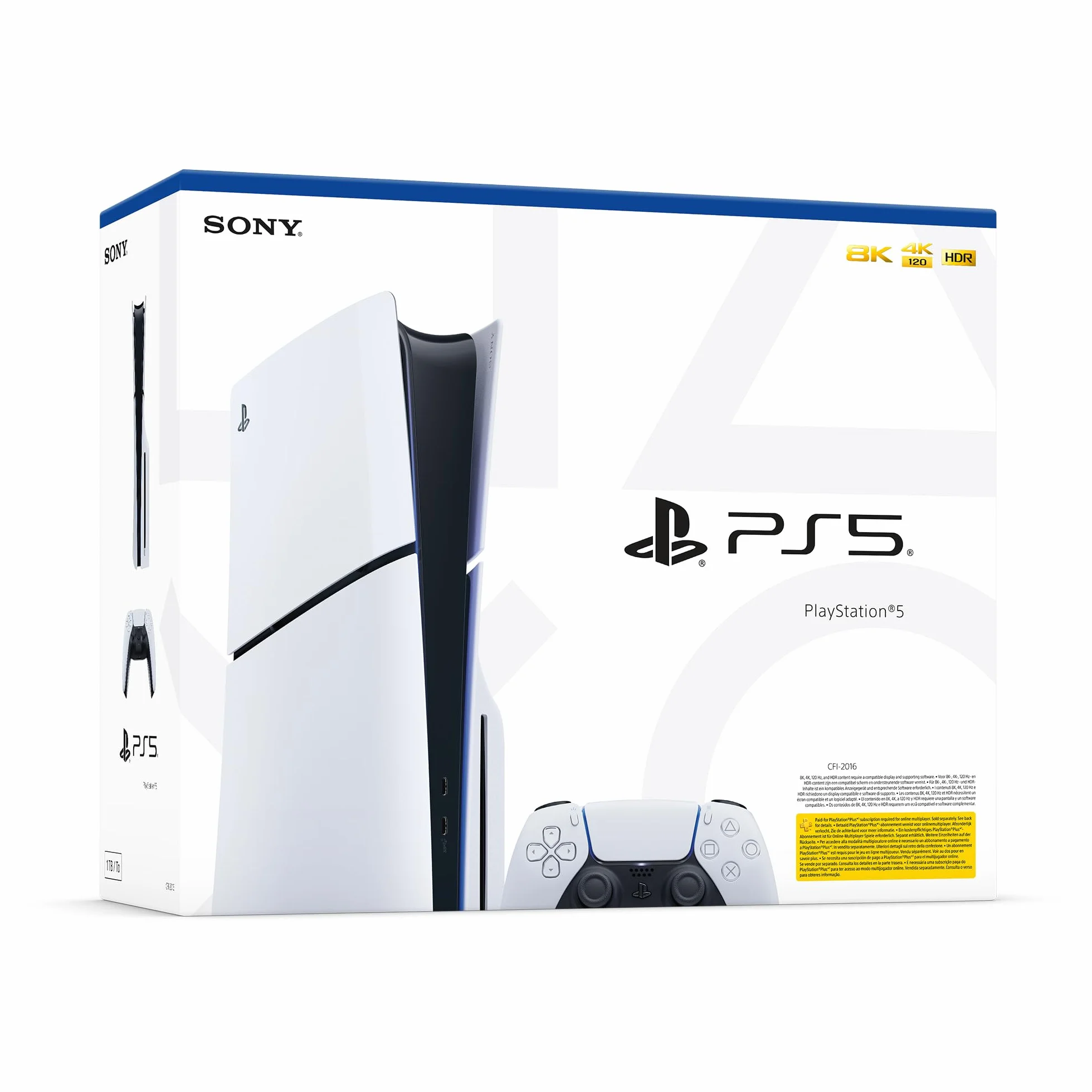 SONY PS5 with Blu-Ray 1TB SSD D-Chassis Slim EU