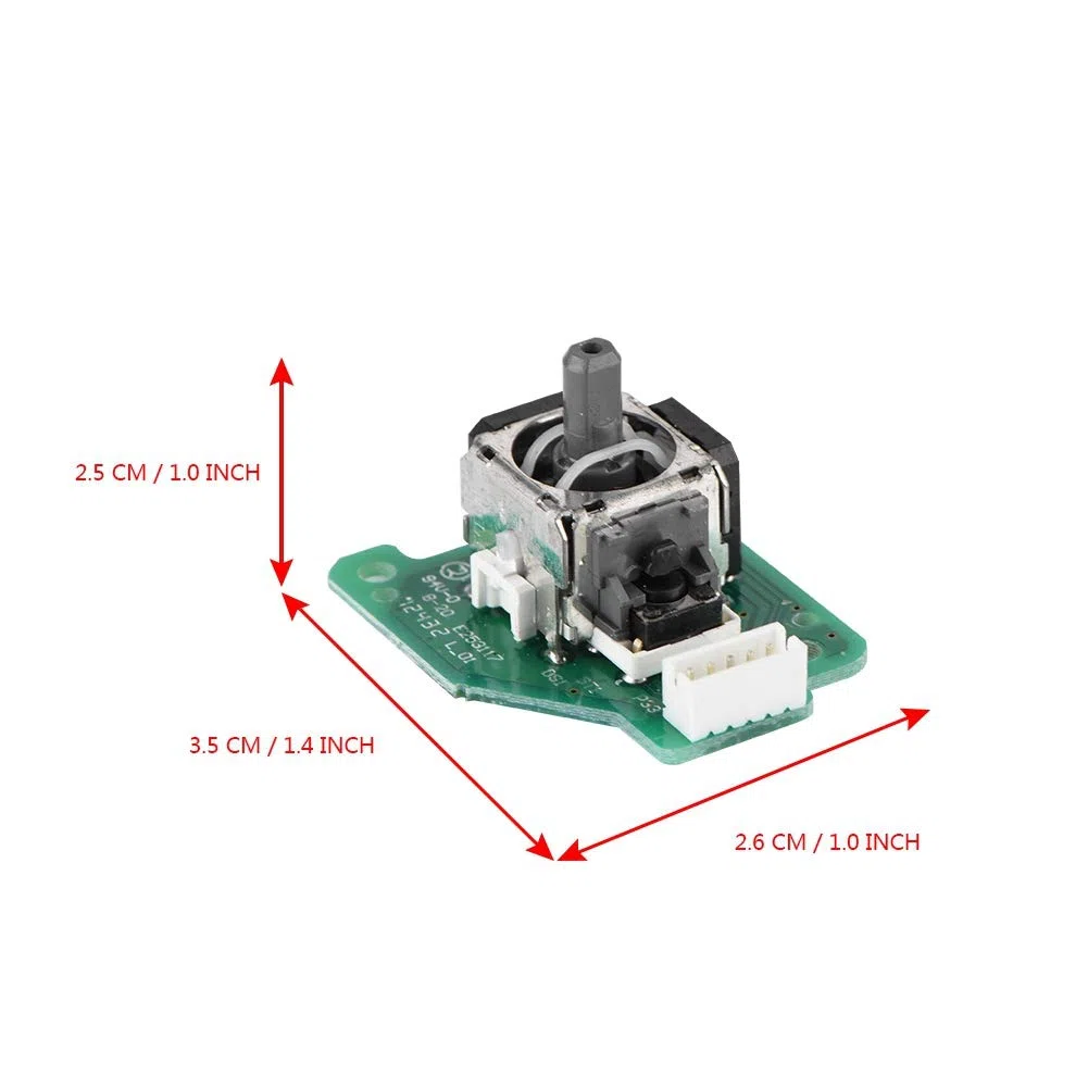 Yctze Joystick analógico 3D, Joystick de Unidad de Control de Repuesto de 2 Piezas, módulo de Sensor analógico para Wii U Gamepad Controller