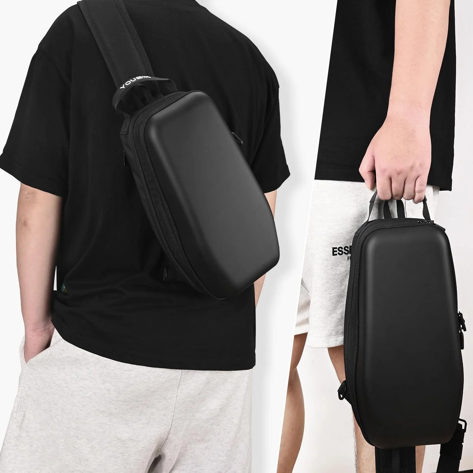 Younik Bolsa de Transporte para la Steam Deck Consola y Accesorios, Mochila Protectora con Carcasa rígida de Viaje para Steam Deck y Switch