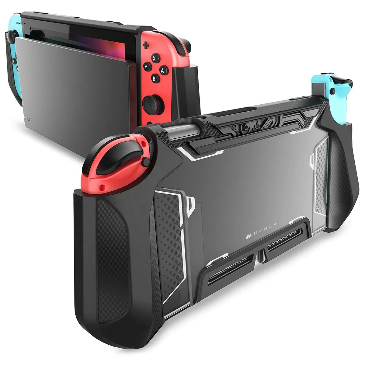 Mumba Funda para Nintendo Switch Cubierta Protectora de Agarre de TPU Accesorio [Serie Blade] Compatible con Consola Nintendo Switch y Controlador Joy-con