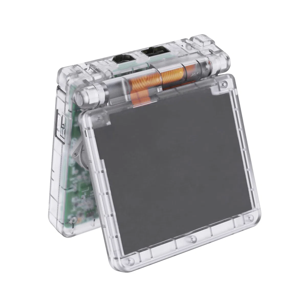 eXtremeRate Carcasa Transparente para Gameboy Advance SP, Funda Cubierta con Botones, Compatible con Todos IPS y LCD Estándar - Sin Consola ni Pantalla IPS, Claro