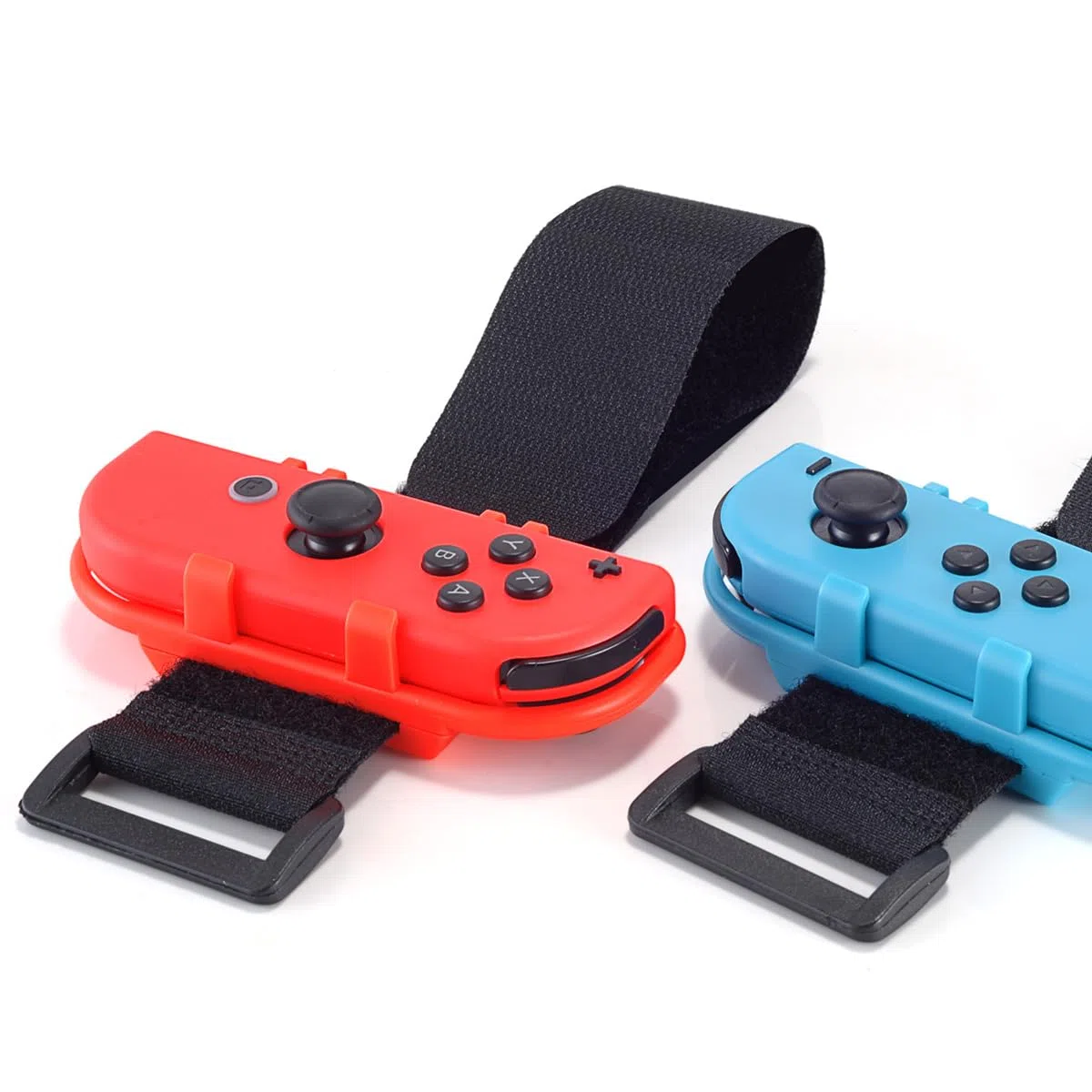 JoyHood 2 Pack Correas de Muñeca Compatibles con el Juego de Baile 2022 2021 2020 2019 para Switch/Switch OLED Joy-Con, Correa Elástica Ajustable, Accesorios para el Controlador Switch (Rojo y Azul)