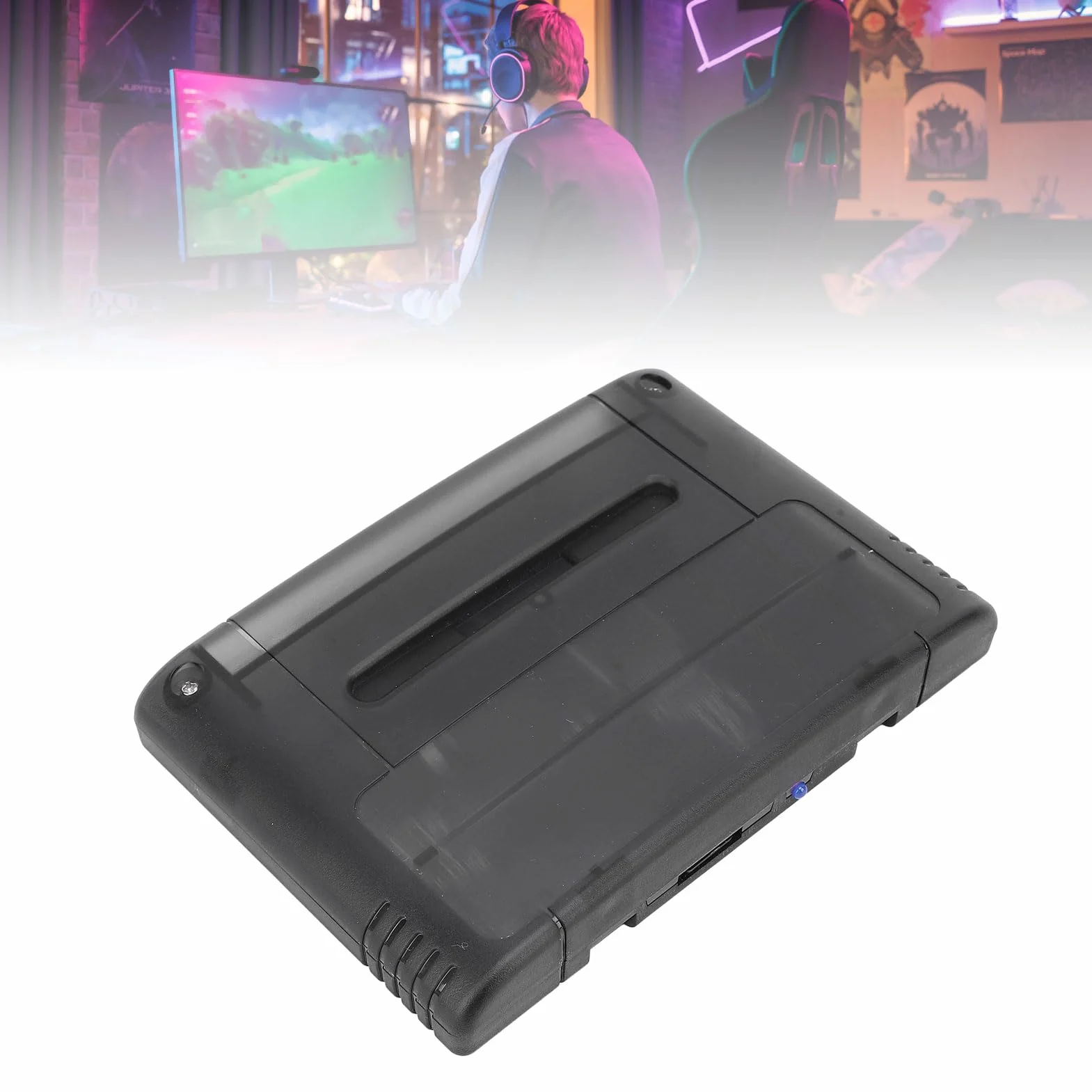 Cartucho de Juegos Múltiples para SFC, Tarjeta de Memoria Flash de Juegos 3000 en 1, con Tarjeta de Memoria de 8 GB, Tarjeta de Expansión de Cartuchos de Juegos para SNES, (Black)