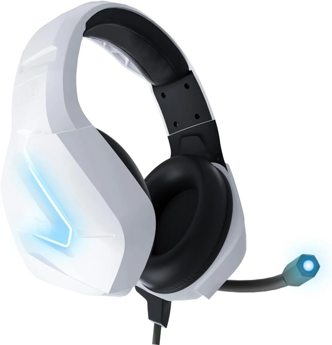 Orzly Auriculares Gaming Compatible con PS5, PS4, PC, Xbox, Nintendo Switch, con microfono, Sonido Premiun RGB Luz LED, cancelación de Ruido - Hornet RXH -20 Siberia Edicion