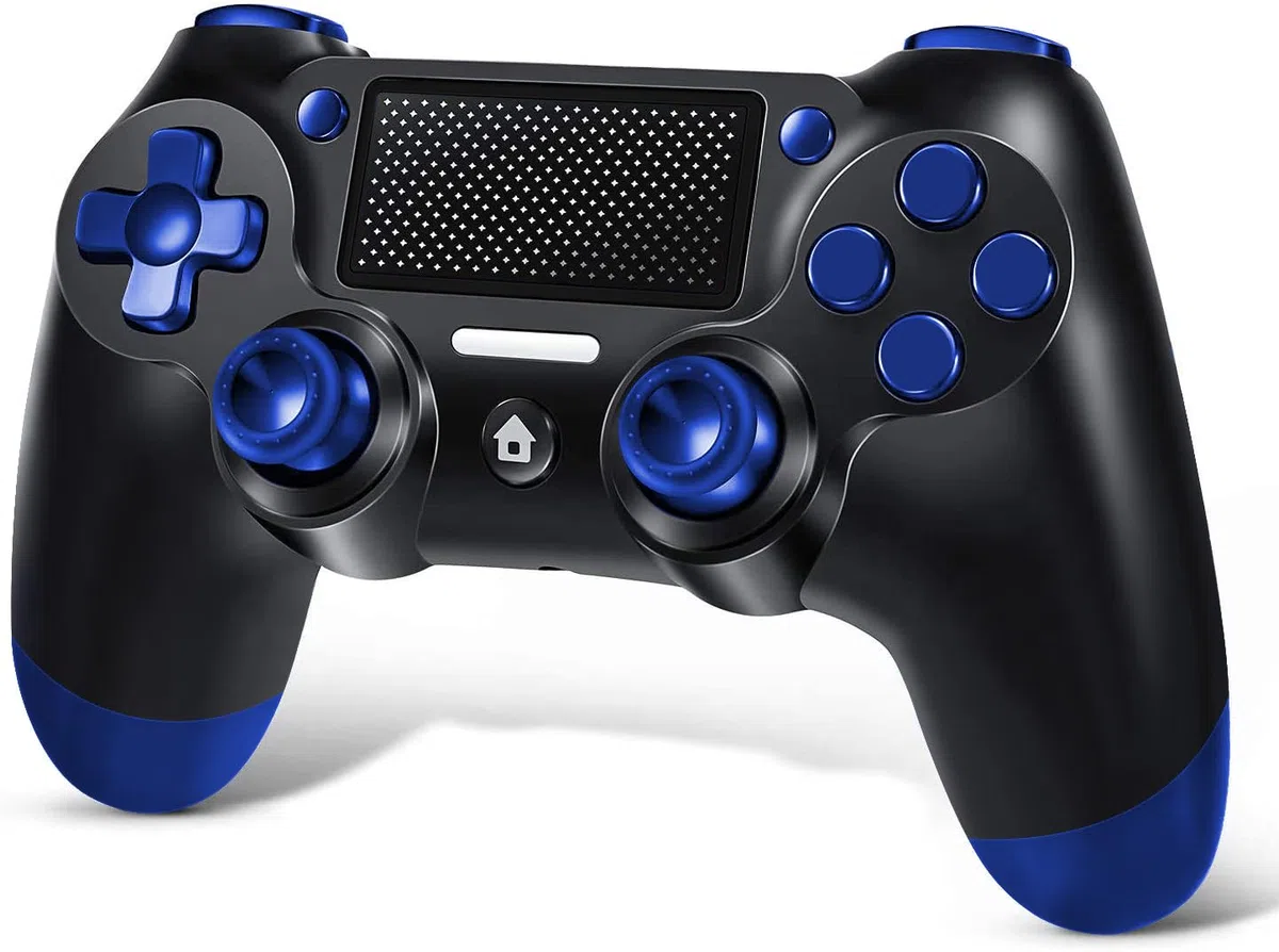 Mando Inalámbrico para PS4, Mando para PS4, con clavija de audio, Vibración y Seis Ejes, Panel Táctil, Mando para PS4/Slim/Pro/PC