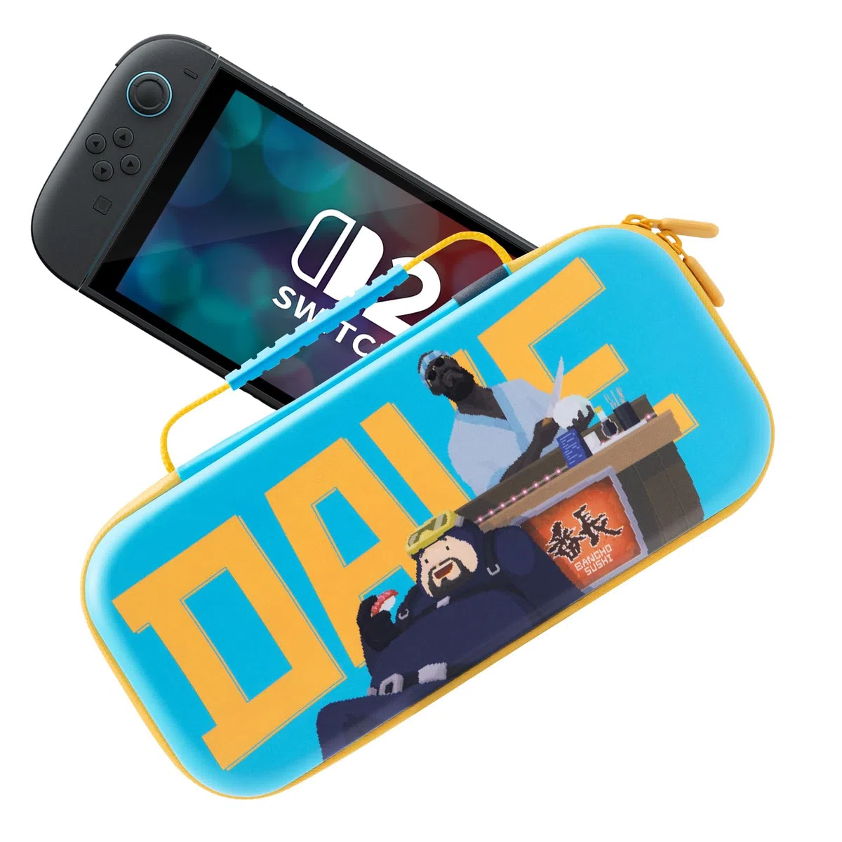 FUNLAB Funda de Transporte rígida para Nintendo Switch 2, Estuche Todo en uno con 10 Ranuras para Juegos, Almacenamiento Inteligente para Accesorios, Interior Suave Protector, edición Dave The Diver