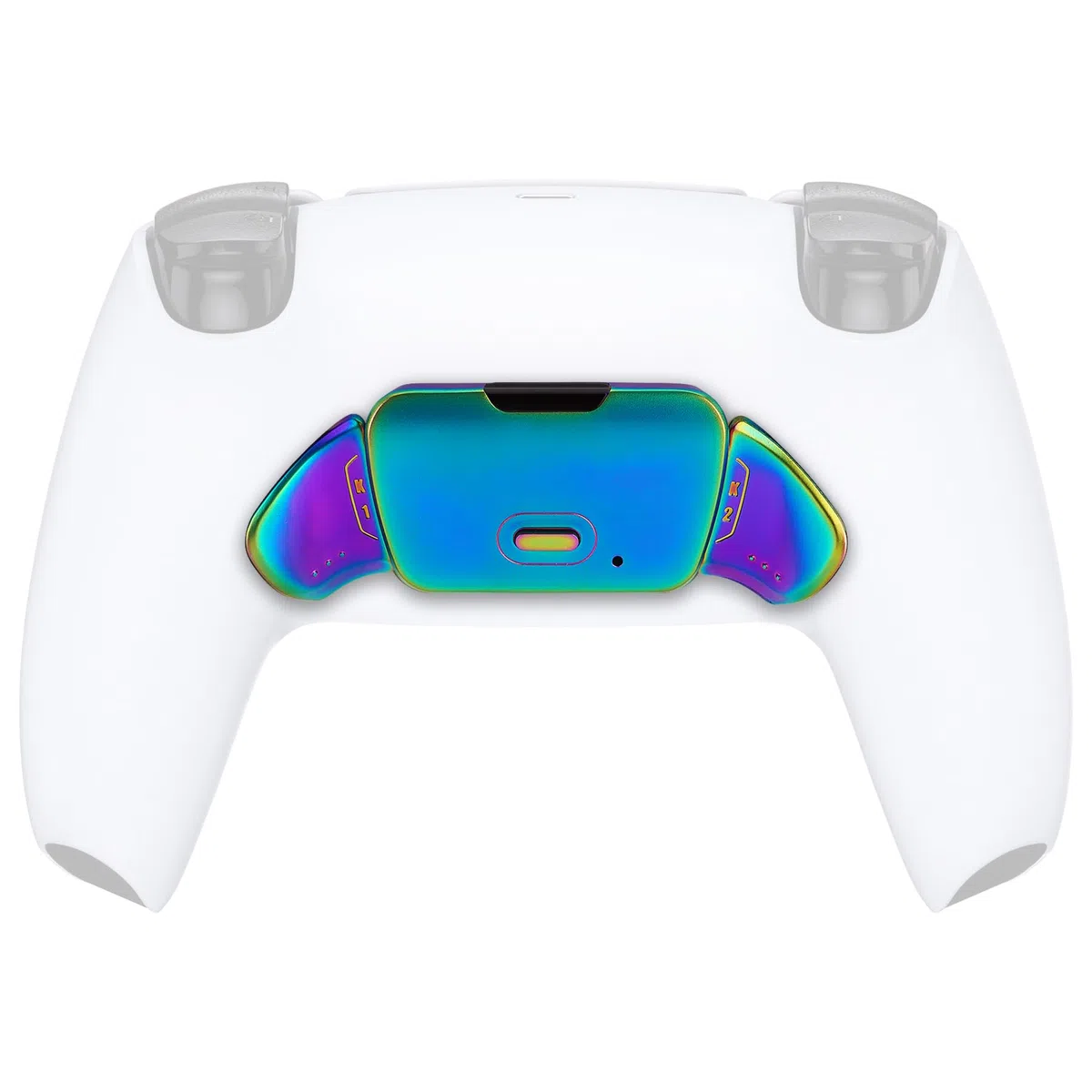 K1 K2 Botones Traseros de Metal Versión con Carcasa de Botón&Remap PCB Board para ps5 eXtremeRate Rise Remap Kit Palancas Traseras-No Incluye Control ni Otros Rise Accesorios(Arcoiris Metálico)