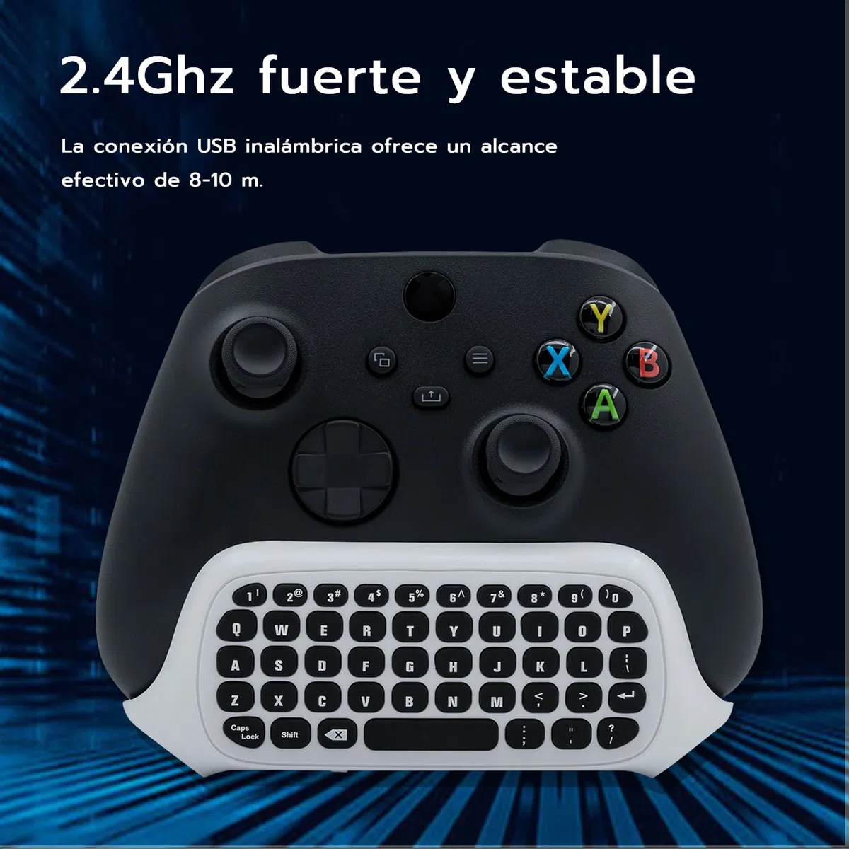 Mcbazel Teclado portátil inalámbrico 2.4G Mini para Xbox Series X/Series S/Xbox One Slim/Xbox One/Xbox One S/Xbon One X Controller Admite conector de audio de 3,5 mm