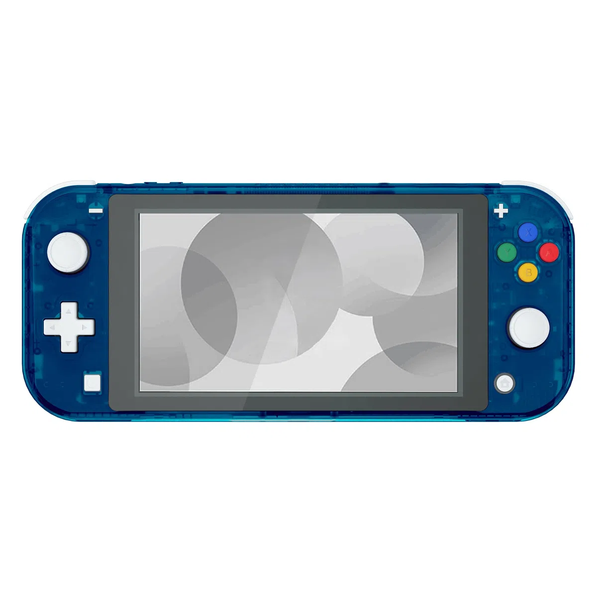 eXtremeRate Carcasa Transparente Compatible con Nintendo Switch Lite, Cubierta Completa de NSL Mando Portátil, Incluye Funda & Botones & Protector de Pantalla - Azul