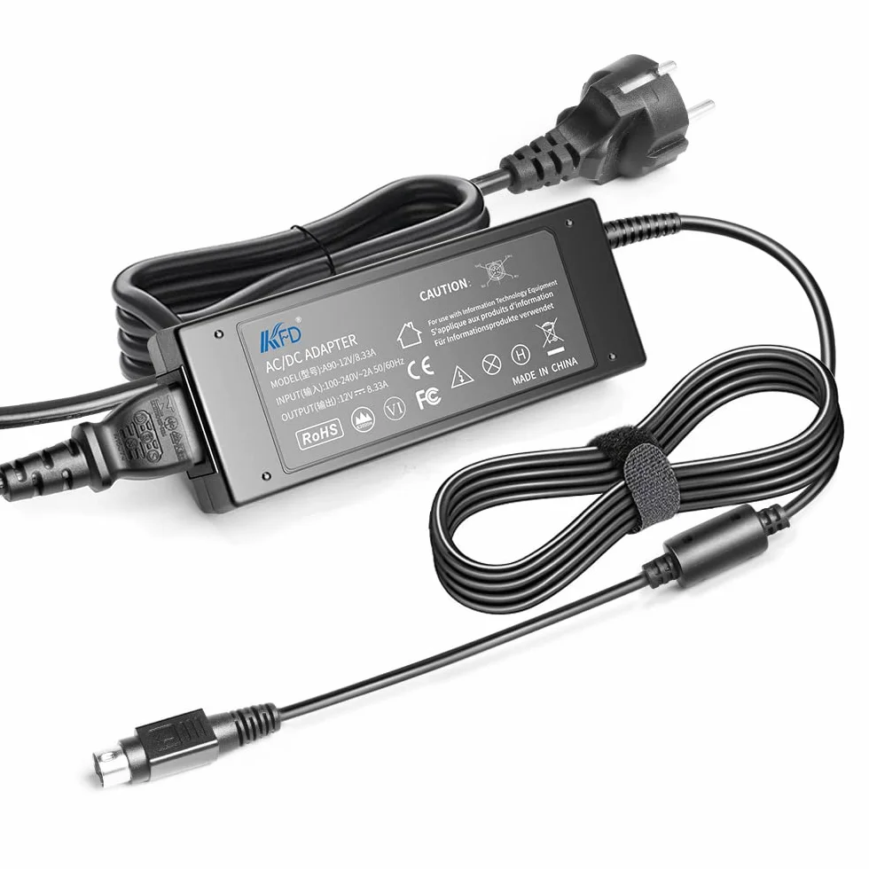 KFD 12V 8.33A Adaptador Cargador para Synology DS423+ DS423 DS418 DS723+ DS918+ DS413 DS414 DS414J DS415 DS412+ 4 Bahías Escritorio NAS Fuente de Alimentación EA11001E-120 DS410 DS410j DS411 DS411J