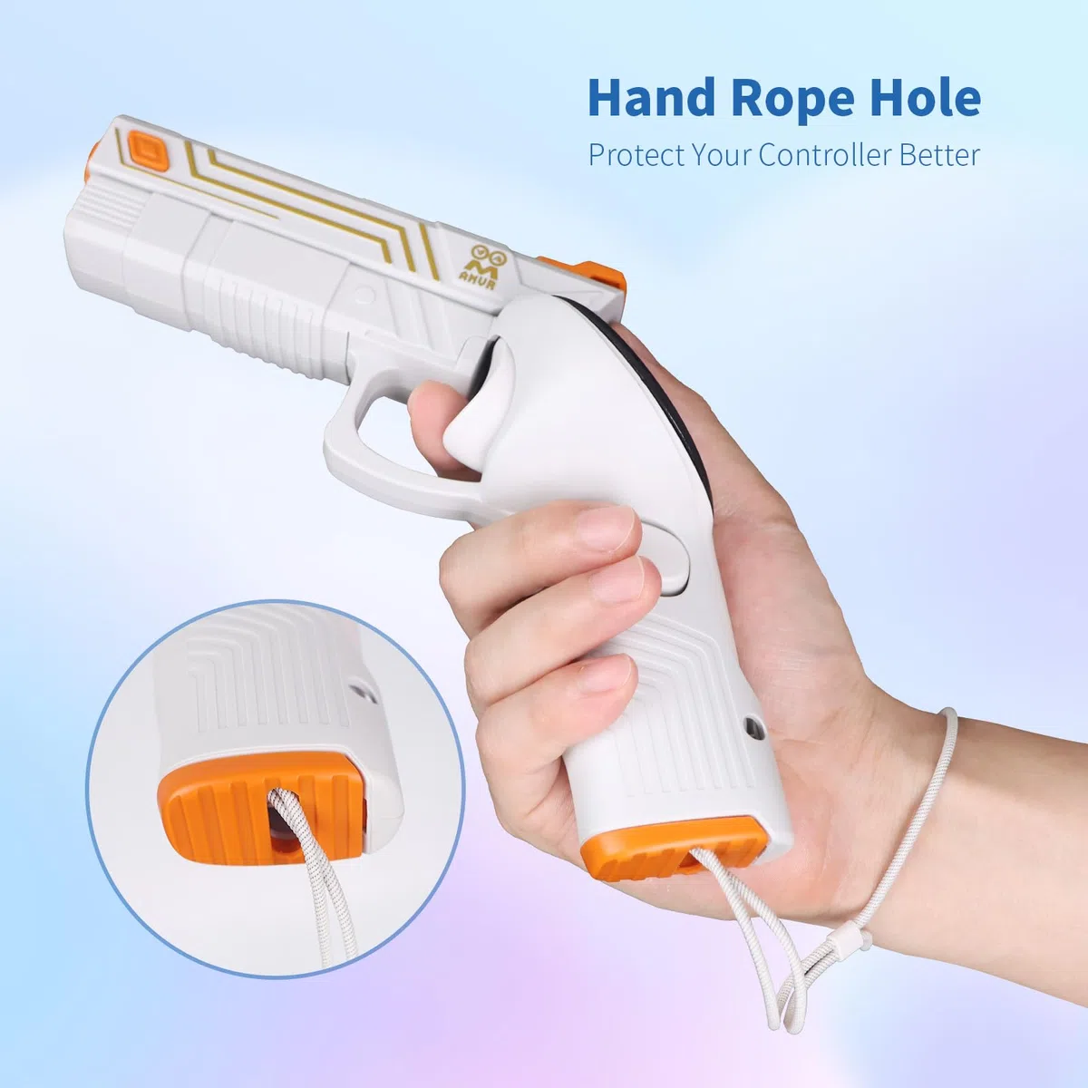AMVR VR G-un Palo de fijación Compatible con Quest 3s/Quest 3 Accesorios, ponderada P-istoI Agarre para Mejorar la Experiencia de Juego FPS Sensación de sujeción, Accesorios VR para antideslizant