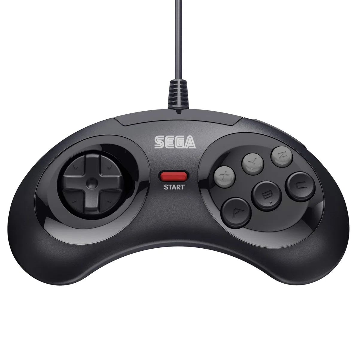 Retro-Bit Official SEGA Mega Drive Controller 6-Button Arcade Pad for Sega Mega Drive/Genesis - Original Port - Black [Importación francesa]