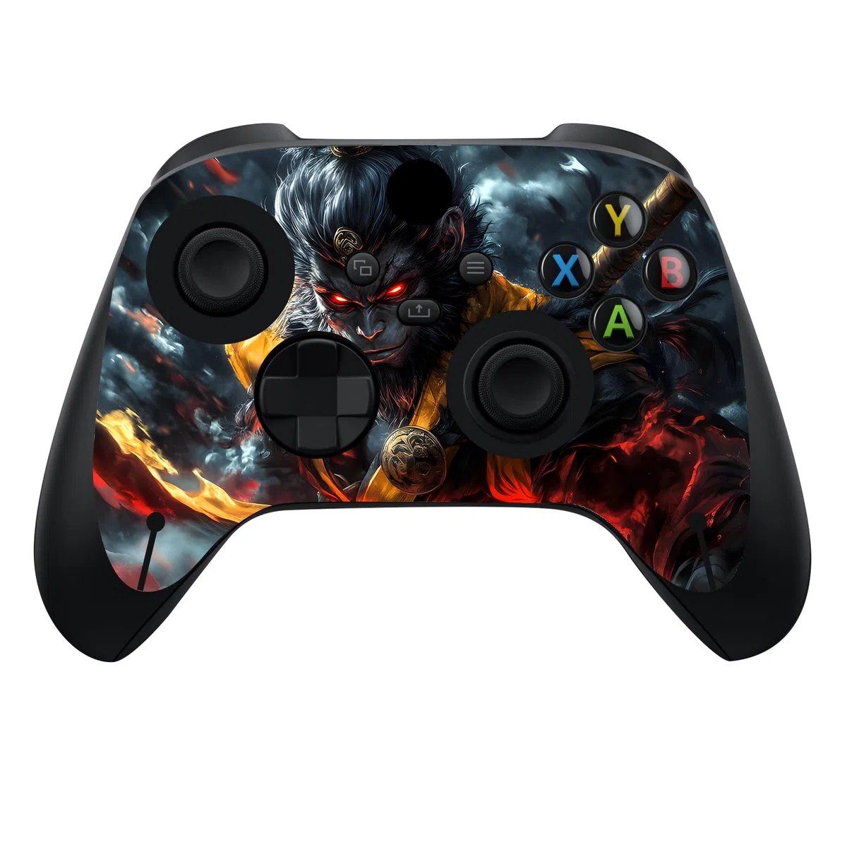 PlayVital Pegatina para Xbox Series X - Calcomanía Vinilo Skin Adhesivo para Consola y Mando, Diseño Duradero, Protección Antirayaduras, Fácil de Colocar y Quitar (Tormenta Wukong)