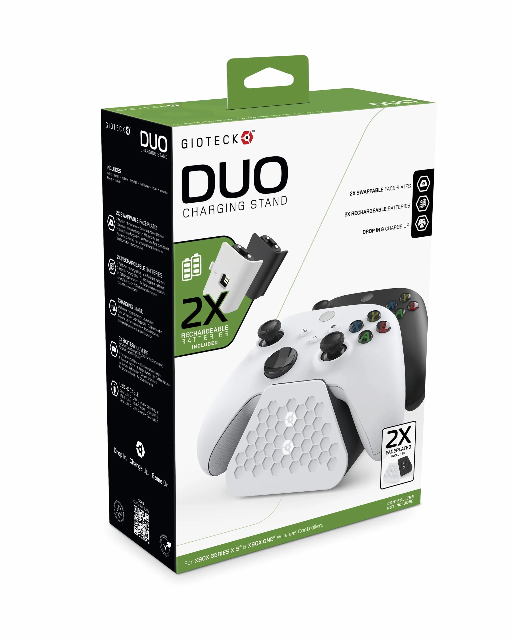 Gioteck Duo Base de Carga para Xbox Series X|S & Xbox One Wireless Controllers