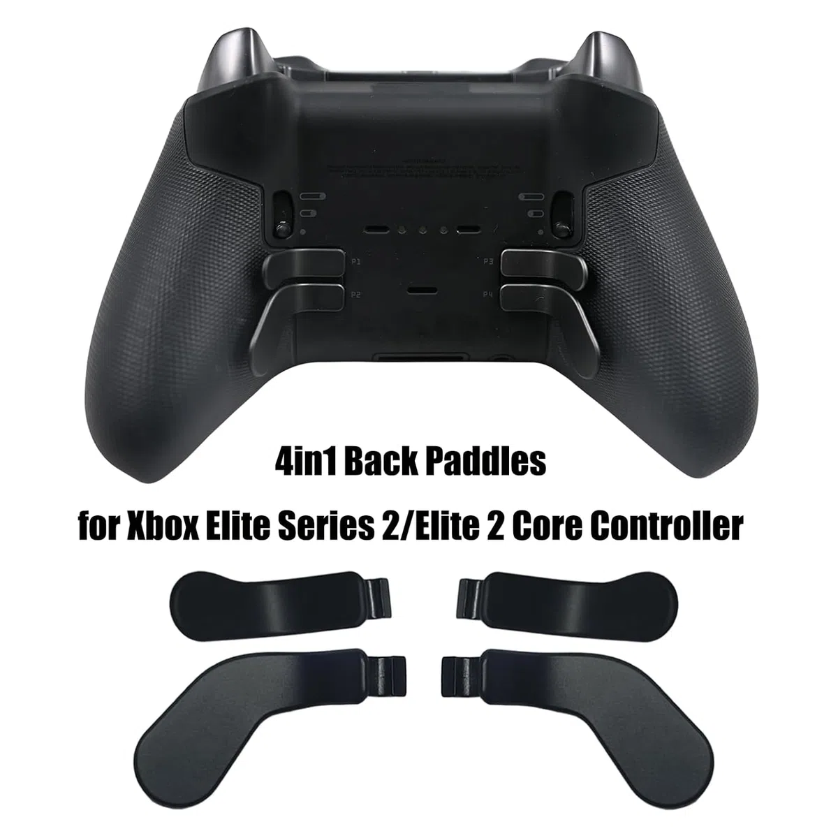 Peixiong Juego de componentes de los mandos 13 en 1 para Xbox Elite Series 2 Core Controllers con 6 joysticks metálicos y herramientas, 2 D-Pads, 4 paletas para Xbox Elite Series 2 (negro)