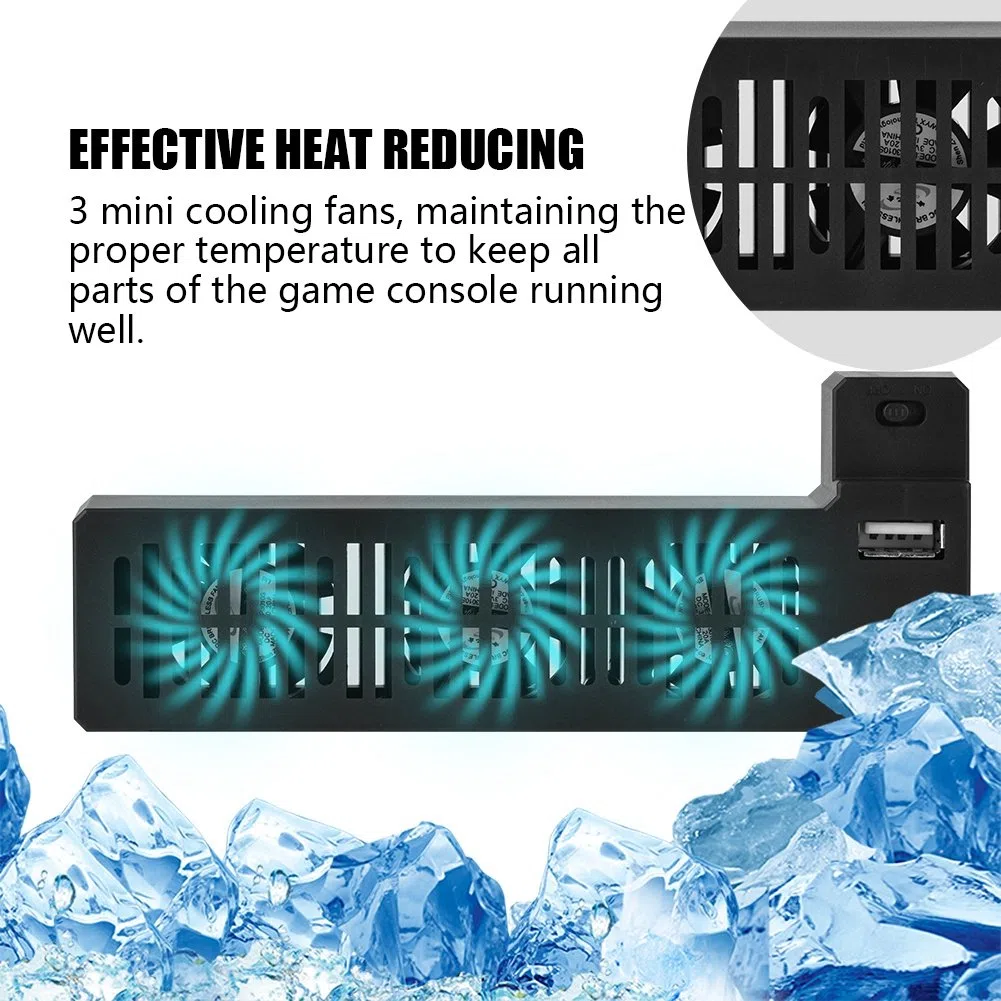 Topiky Ventilador de enfriamiento Externo USB para One X, Consola Vertical Refrigerador de Aire Soporte de Ventilador Extracción de Calor para One X Controlador de Consola de Juegos