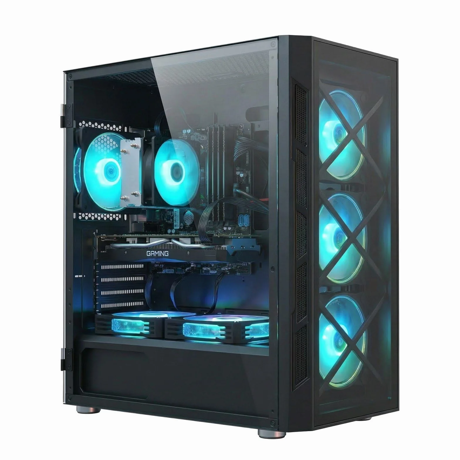 STGsivir PC Gaming, Ordenador de Sobremesa Gaming, Core i7 hasta 3.9GHz, Geforce GTX 1660 Super 6GB GDDR6, 32GB RAM,1TB SSD,WiFi 6,BT5.0,RGB Ventiladores x6,Windows11 Pro