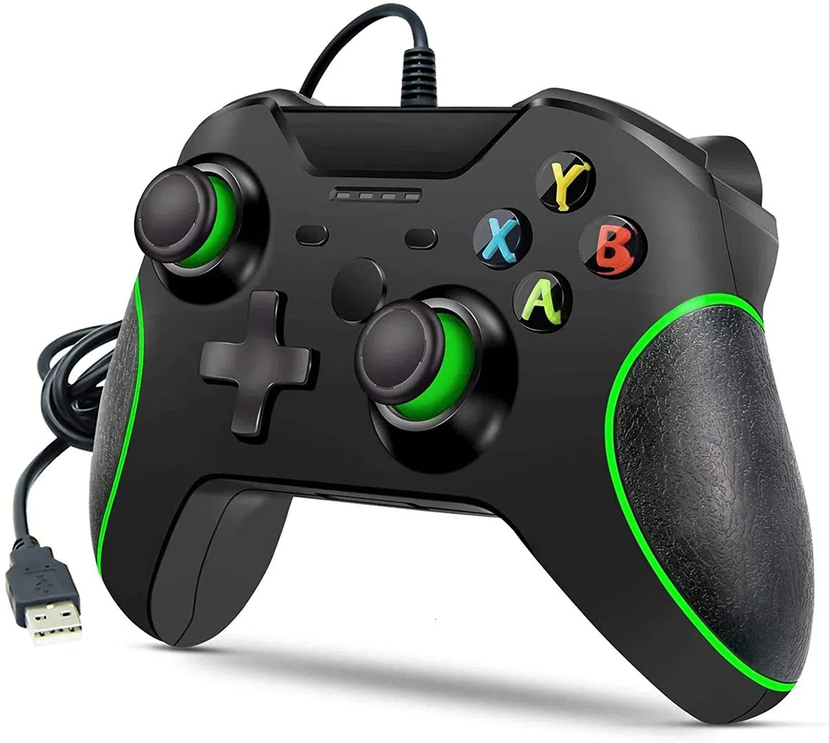 Controlador con cable para Xbox One, Xbox One con cable y mando USB compatible con Xbox One/S/X/PC Windows 7/8/10 con conector de audio de 3,5 mm