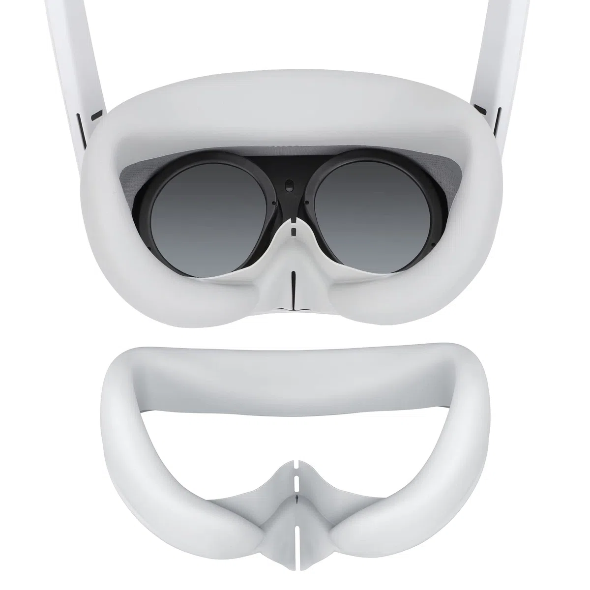 Cover Protector Facial para PICO 4 VR Casco de Realidad Virtual Accesorios Cojín de Silicona Resistente al Sudor Cubierta Luz Blanca