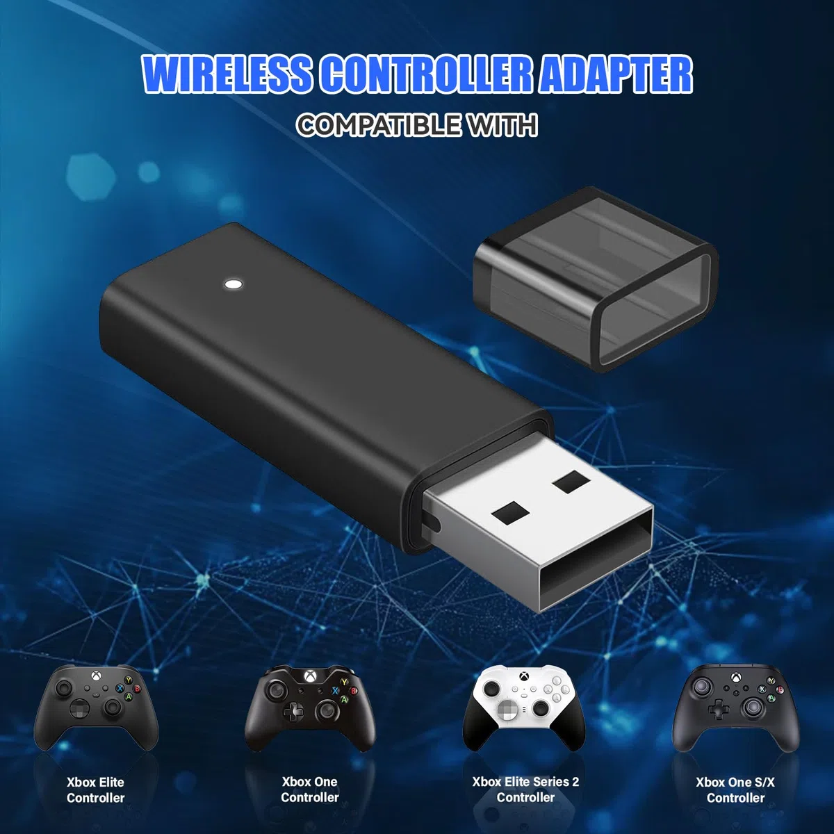 Adaptador Mando para PC Windows 10/11/8/8.1/7 Gaming Receiver inalámbrico Compatible con Xbox One/One X S/Series X S/Elite Series Controller