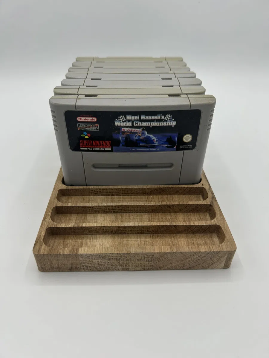 Generisch Expositor para juegos de Super Nintendo SNES PAL (10 unidades), color roble