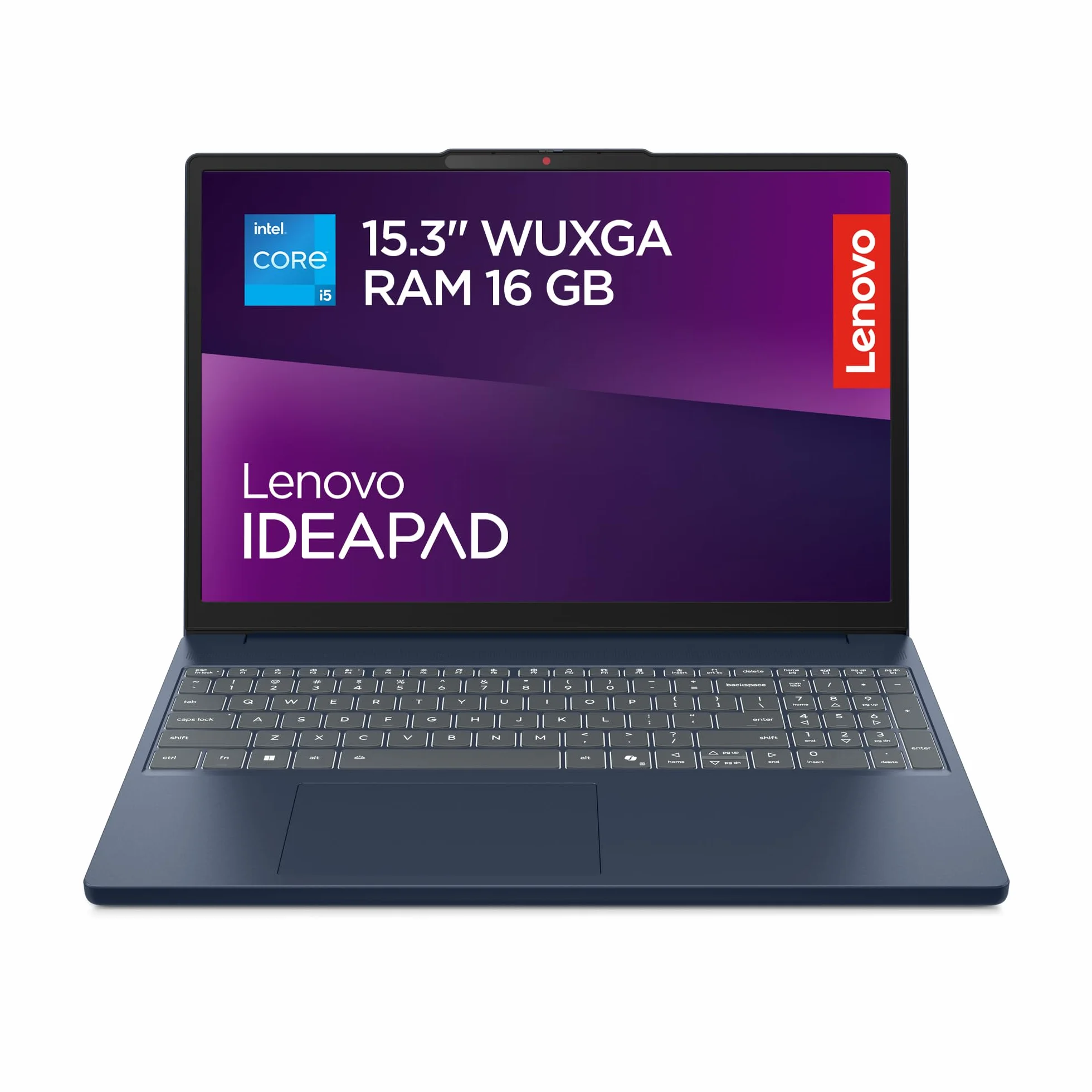 Lenovo IdeaPad Slim 3 Gen 10 – Ordenador Portátil 15.3" WUXGA (Intel Core i5-13420H, 16 GB RAM, 512 GB SSD, Wi-Fi 6, USB-C, Sin Sistema Operativo) Teclado QWERTY Español - Azul Cósmico