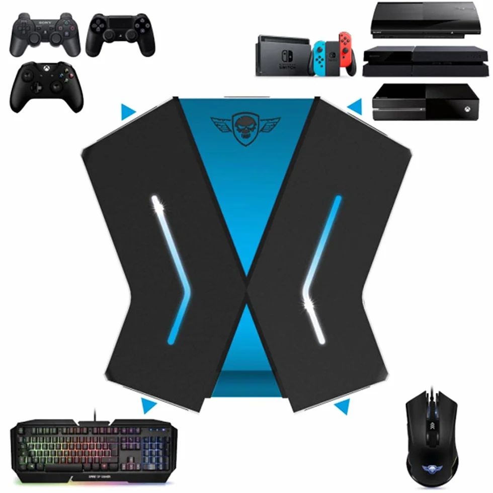 Spirit Of Gamer - Adaptador Teclado y Ratón - Compatible con Mandos De PS4/PS3/SWITCH/XBOX - Convertidor de Consolas De Videojuegos - Juega con Teclado Y Ratón con El CROSSGAME One