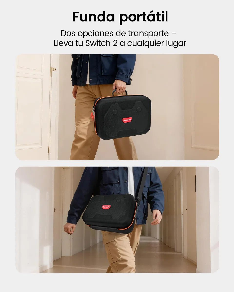 Funda Grande Compatible con Nintendo Switch 2 2025, Estuche Rígido de Transporte con 16 Ranuras para Tarjetas, Funda Protectora Antigolpes para la Consola Switch 2 y Otros Accesorios Switch 2