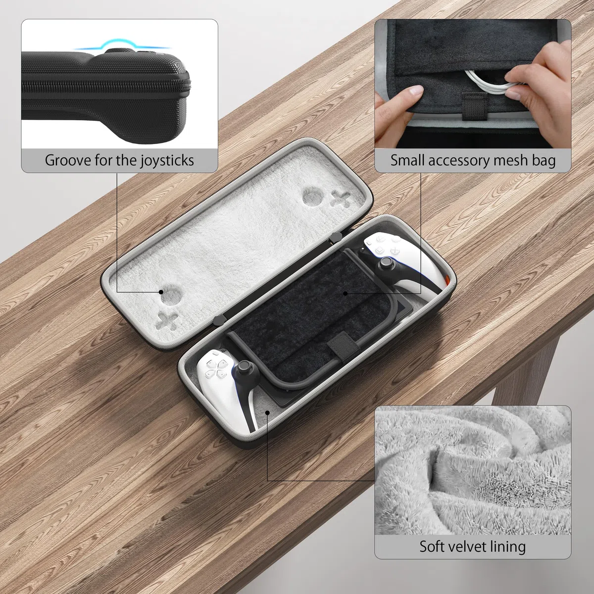 iofeiwak Funda rígida de transporte para PS Portal-PlayStation 5 Remote Player Bolsa de almacenamiento portátil delgada [Ligera][Impermeable][Protección completa]