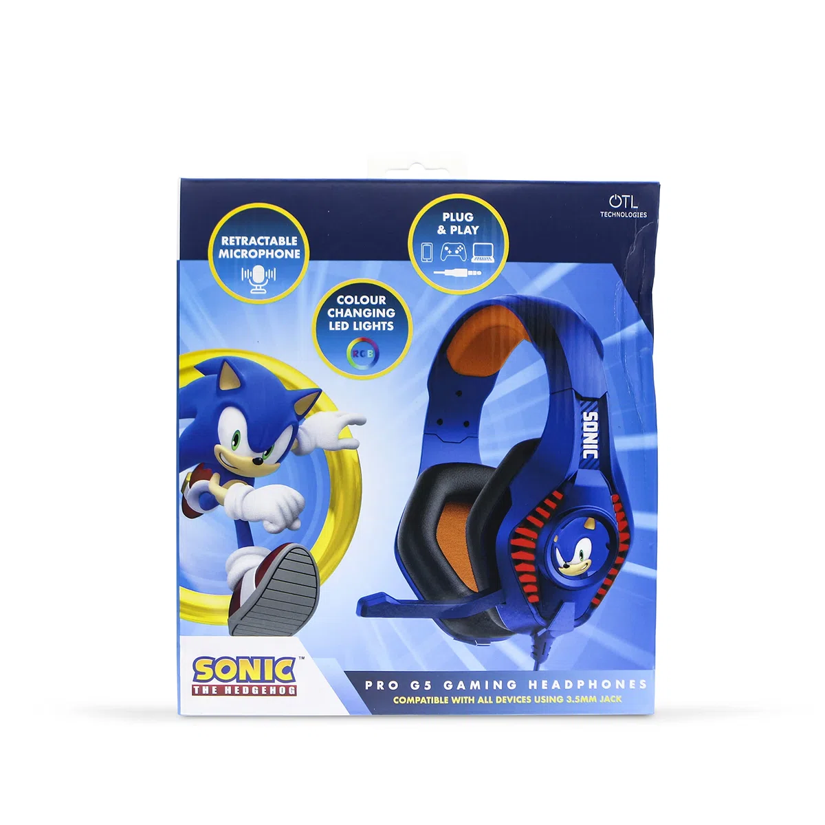 OTL Technologies SH0976 Sonic The Hedgehog Pro G5 - Auriculares para Juegos, Color Azul