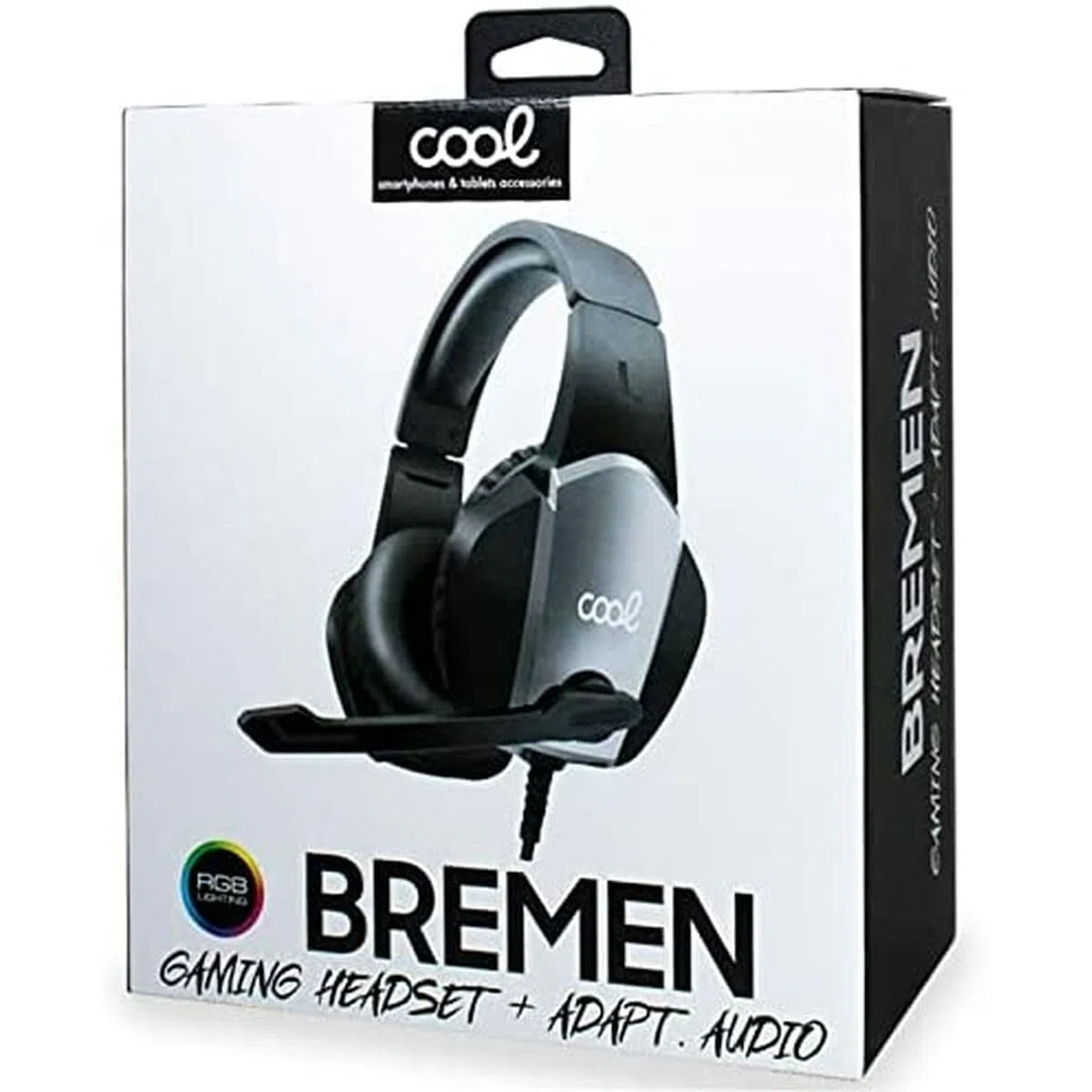 Auriculares Stereo PC / PS4 / PS5 / Xbox Gaming Cool Bremen Iluminación + Adapt. Audio