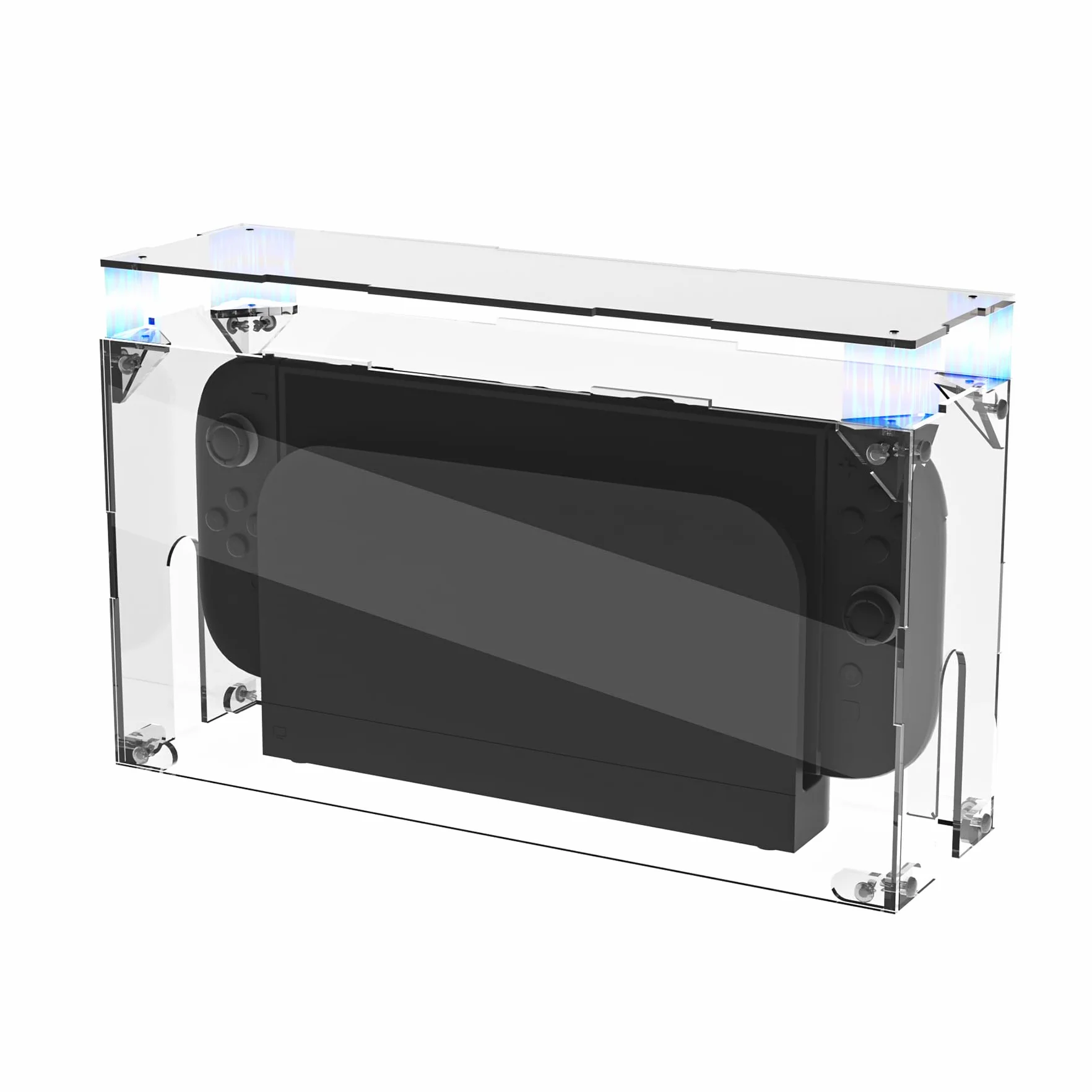 PlayVital Funda Antipolvo Acrílica para Nintendo Switch 2 (2025), Caja Protectora Impermeable para Consola y Base de Carga, Caja de Presentación, Carcasa de Protección para Switch 2 (Transparente)
