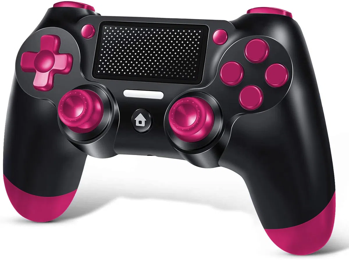 Mando Inalámbrico para PS4, Joystick Controlador para PS4/Slim/Pro/PC, con Vibración y Seis Ejes, Clavija de Audio, Panel Táctil, Mando para PS4