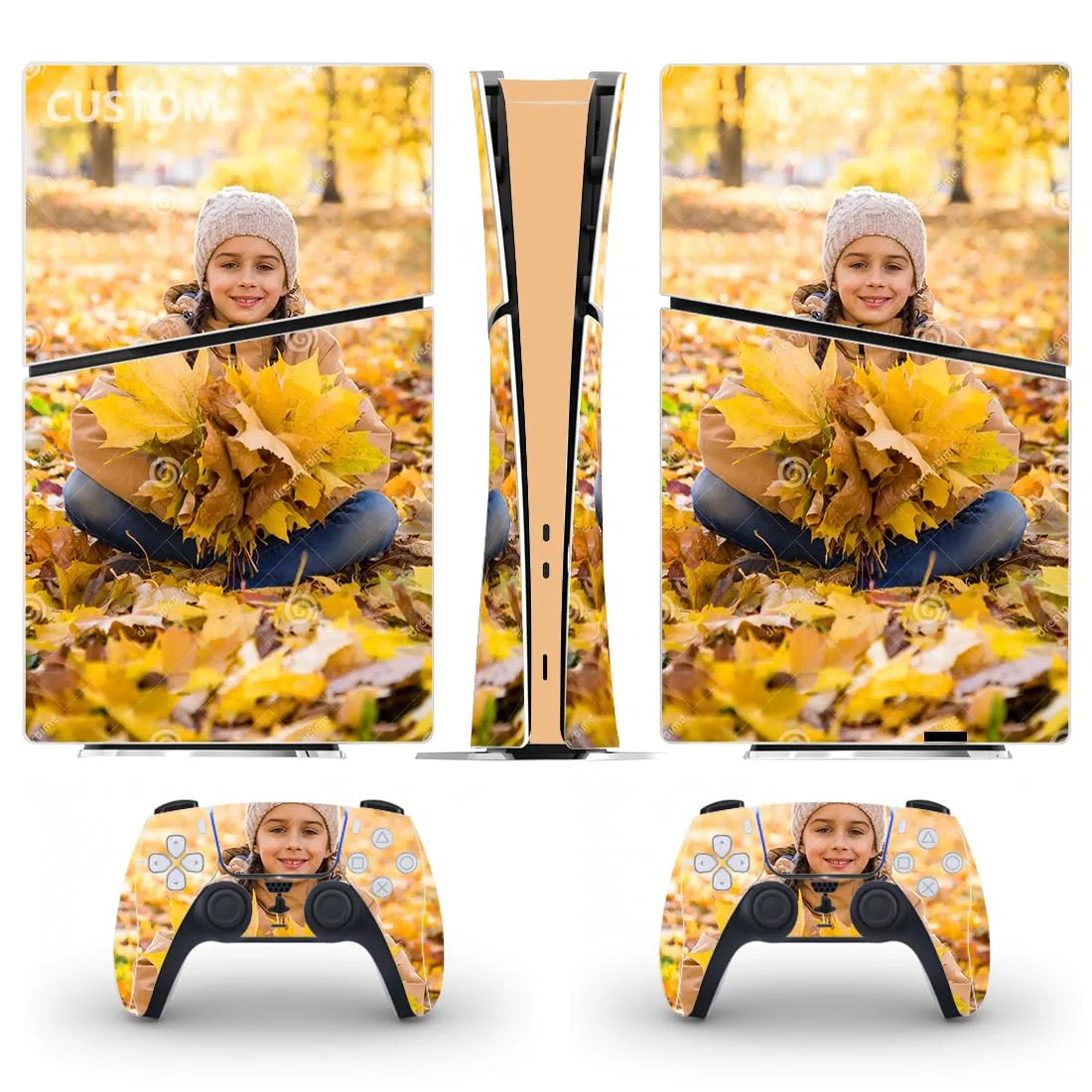 Calcomanía de vinilo personalizada para consola y controlador de PS5 Slim edición digital personalizada PS5 Slim Cover Skin