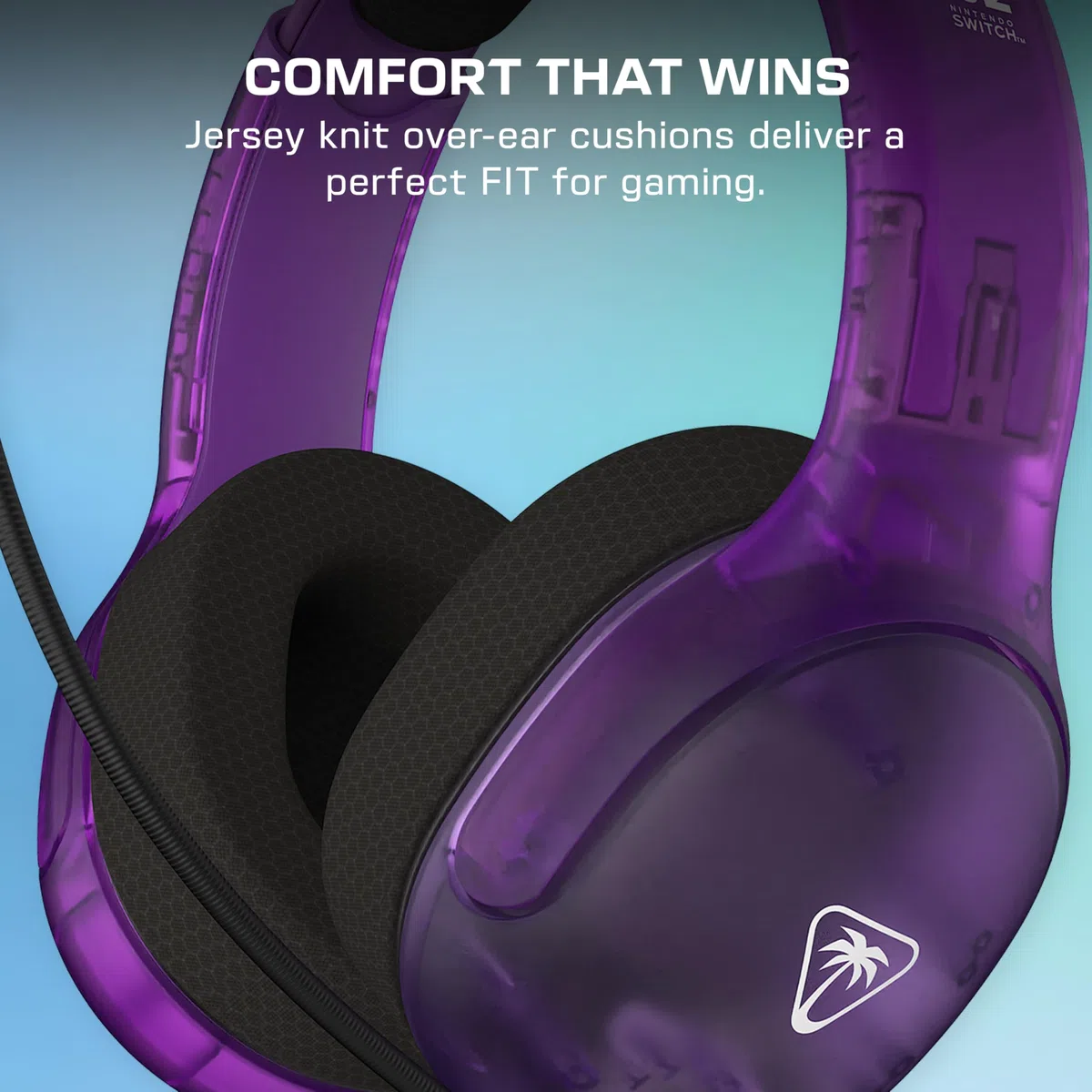 Turtle Beach Airlite Fit Auriculares con Cable para Juegos en Morado fantasmal con Licencia Oficial para Todos los Nintendo Switch: micrófono abatible y silenciable, Orejeras de Comodidad Superior