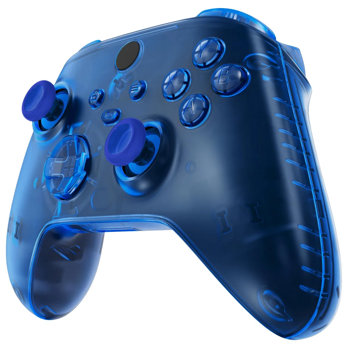 eXtremeRate Carcasa Transparente para Xbox Series X S Mando Carcasa Completa Protector Placa Trasera Funda Frontal Empuñadura Agarre con Botones para Xbox Series S X Control-No Incluye Mando(Azul)