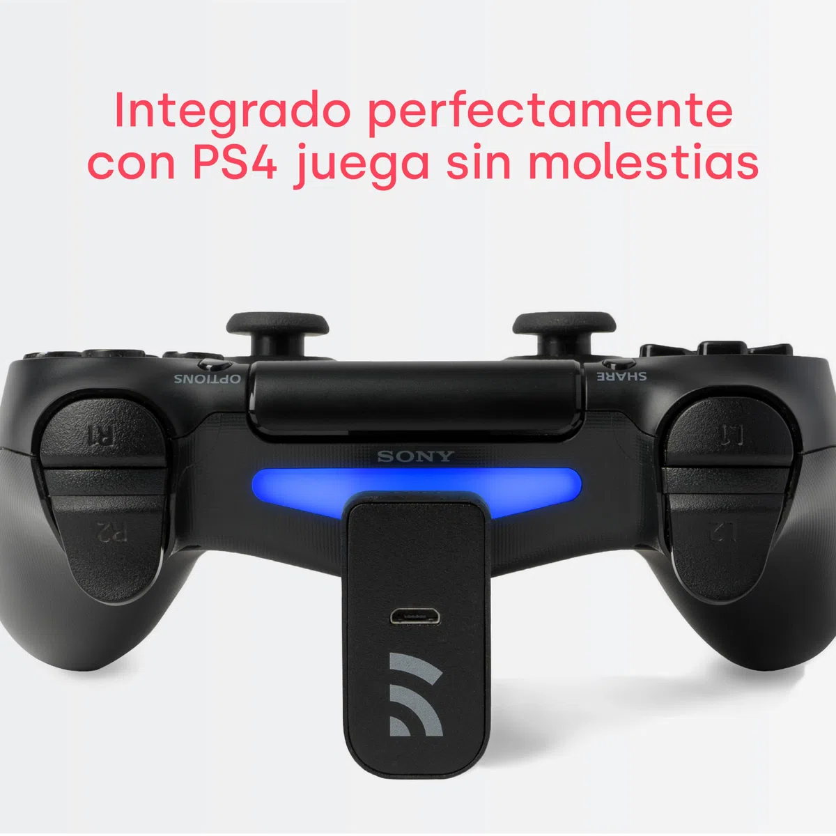 Remotto4 - Cargador para Mando de PS4 Inalámbrico - +12 Horas de Autonomía - Batería Portatil Fácil de Transportar - Sin Cables, Juega Mientras Carga - Larga Duración
