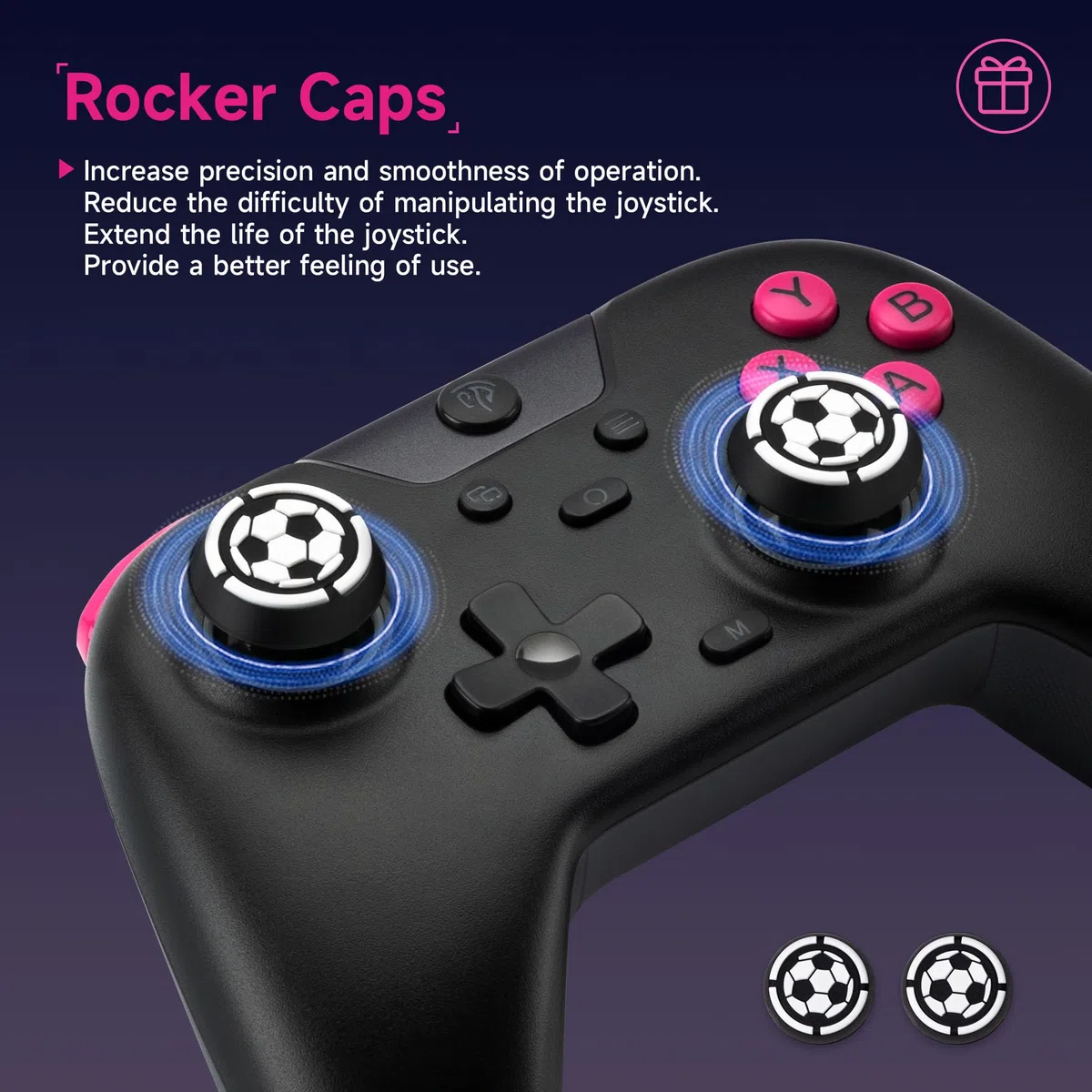 EasySMX X05 Mando PC Inalambrico con RGB Luz- Hall Joystick- Hall Trigger- 750 mAh Batería Recargable- Vibración- Turbo para PC/Switch/Móvil- Compatible con Black Myth: Wukong- Negro