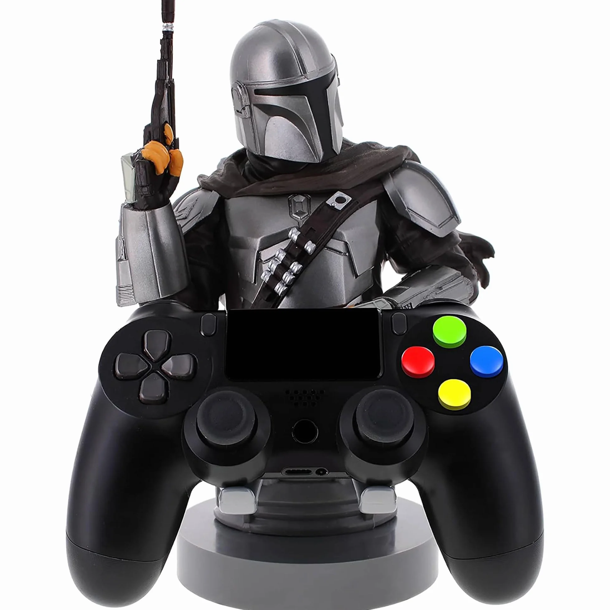Exquisite Gaming: Star Wars: The Mandalarian - Soporte Original para teléfono móvil y Controlador de Juegos, Soporte para Dispositivo, Cable Guys, Figura con Licencia