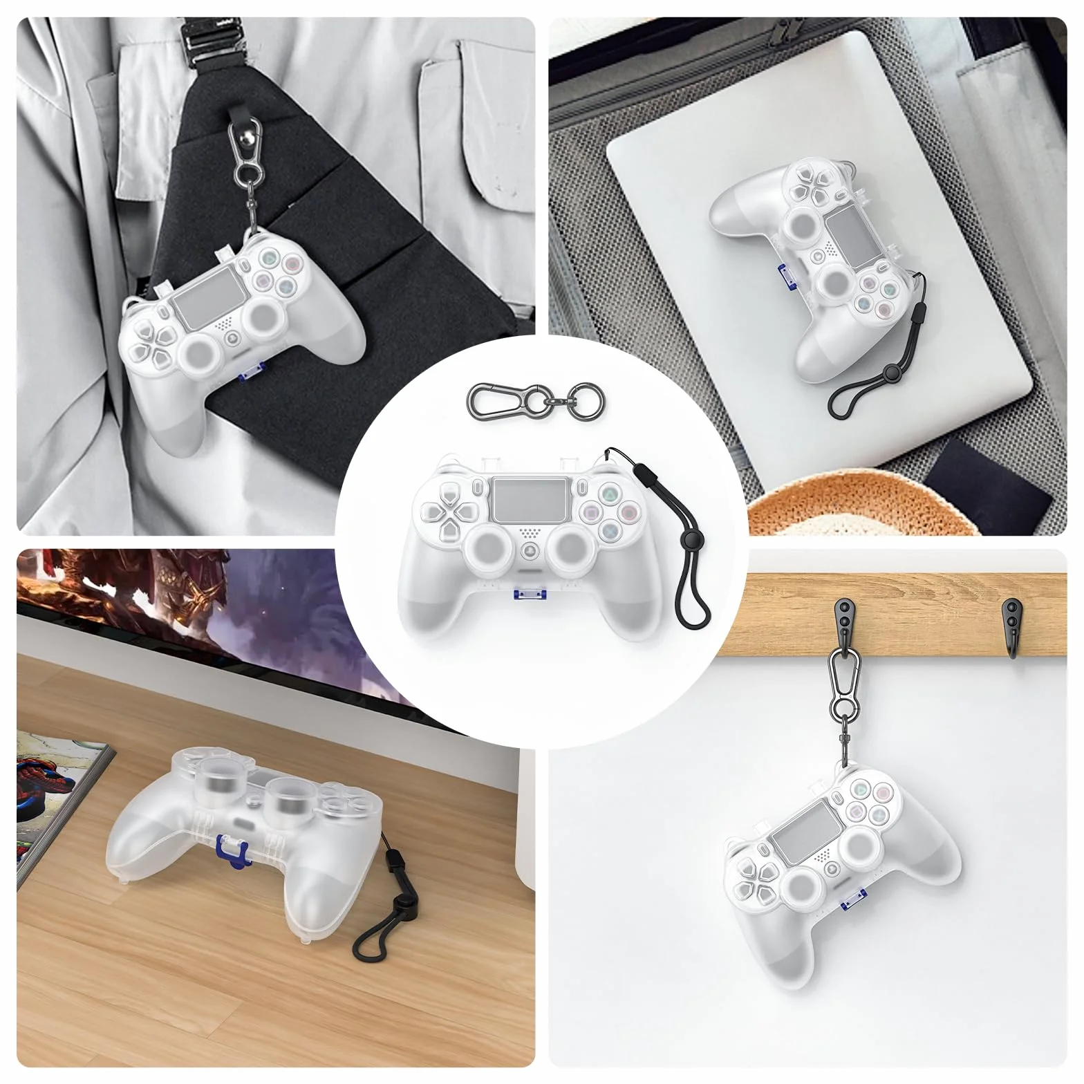 Funda para controlador de PS4, funda protectora Tiiletzote para controlador inalámbrico Playstation 4 DualShock 4, funda de viaje para PS4, funda de almacenamiento para mando PS4, accesorios para la