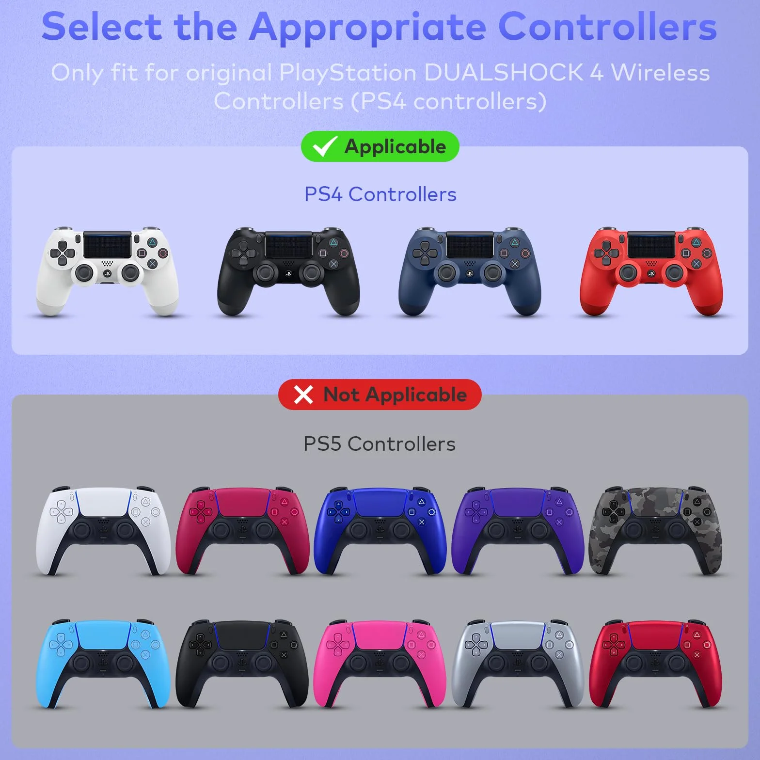 Funda para controlador de PS4, funda protectora Tiiletzote para controlador inalámbrico Playstation 4 DualShock 4, funda de viaje para PS4, funda de almacenamiento para mando PS4, accesorios para la