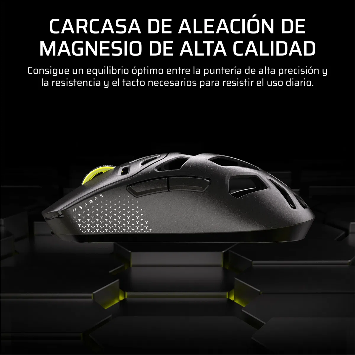 Corsair Sabre v2 Pro Wireless MG FPS Ratón para Juegos – Negro | Sensor MARKSMAN S de 33 000 ppp, Sondeo Avanzado de 8.000 Hz, Magnesio Duradero, Ligero, Batería de Hasta 120 Horas