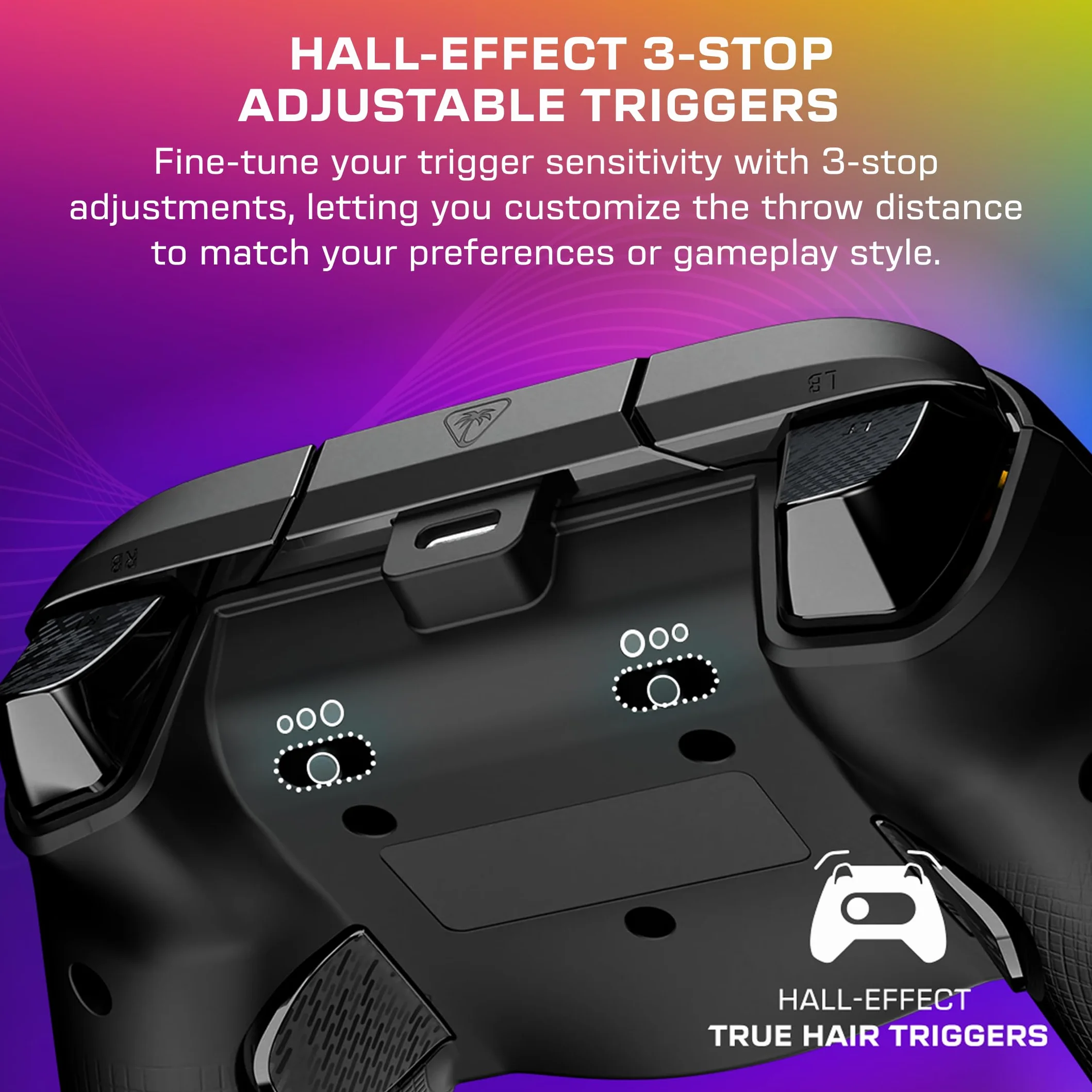 Turtle Beach Afterglow Wave Mando Negro con Cable RGB - con Licencia para Xbox Series XS, Xbox One y Windows - Botones programables, disparadores de Efecto Hall, Controles de Audio