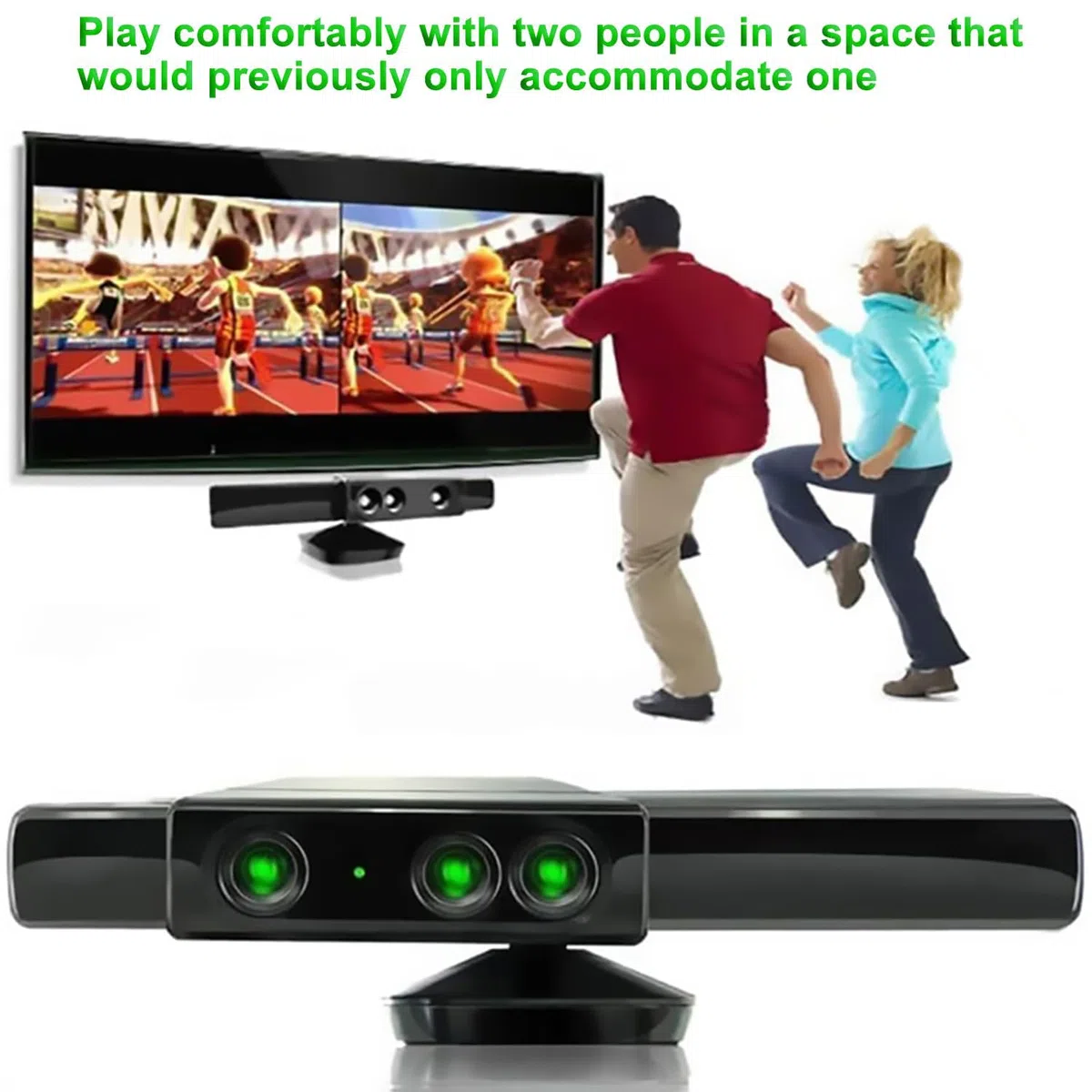 OSTENT Super Zoom Gran Angular Lente Adaptador de Reducción de Rango de Sensor para Microsoft Xbox 360 Kinect
