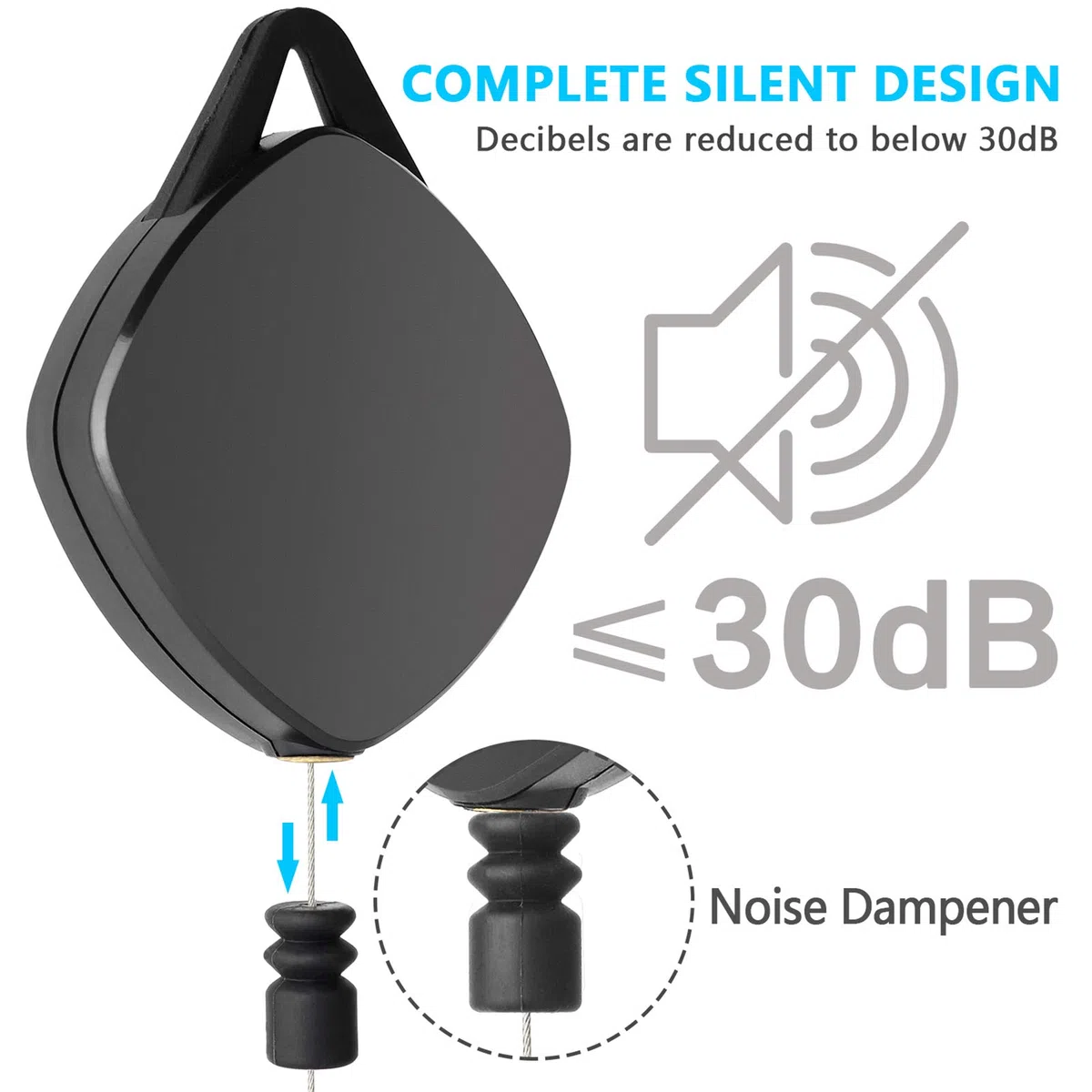 Cuifati system de Gestión de Cables VR Compatible con Vive, Rift, MR, VAL, Valve Index VR, 6 Paquetes de system de Suspensión de Techo Retráctil sin Taladros para Accesorios de Cables (B)