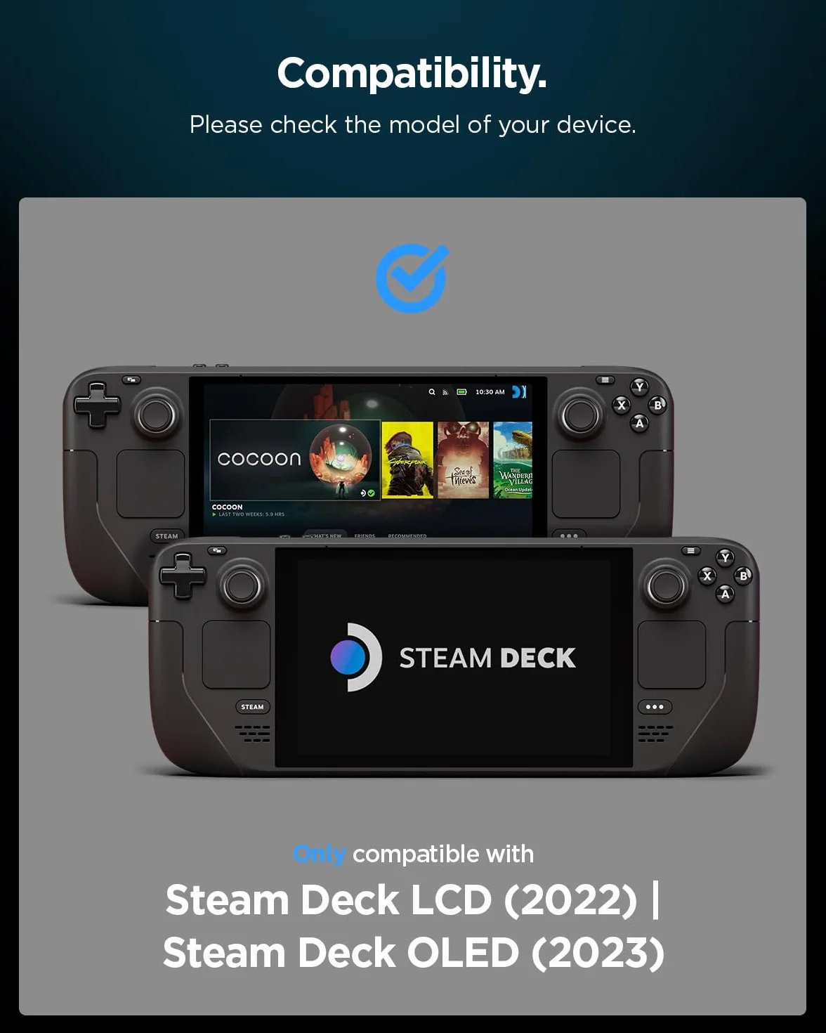 Spigen Thin Fit Pro Carcasa Protectora con Soporte Compatible con Steam Deck LCD (2022) Steam Deck OLED (2023) - Negro