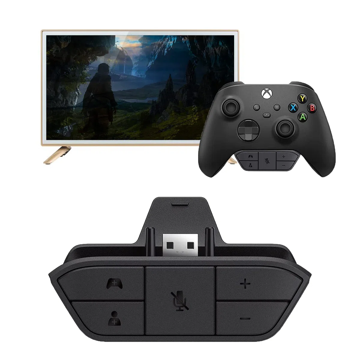 Gugxiom Adaptador de Auriculares Estéreo para One - Ajuste de Balance de Audio para Controlador