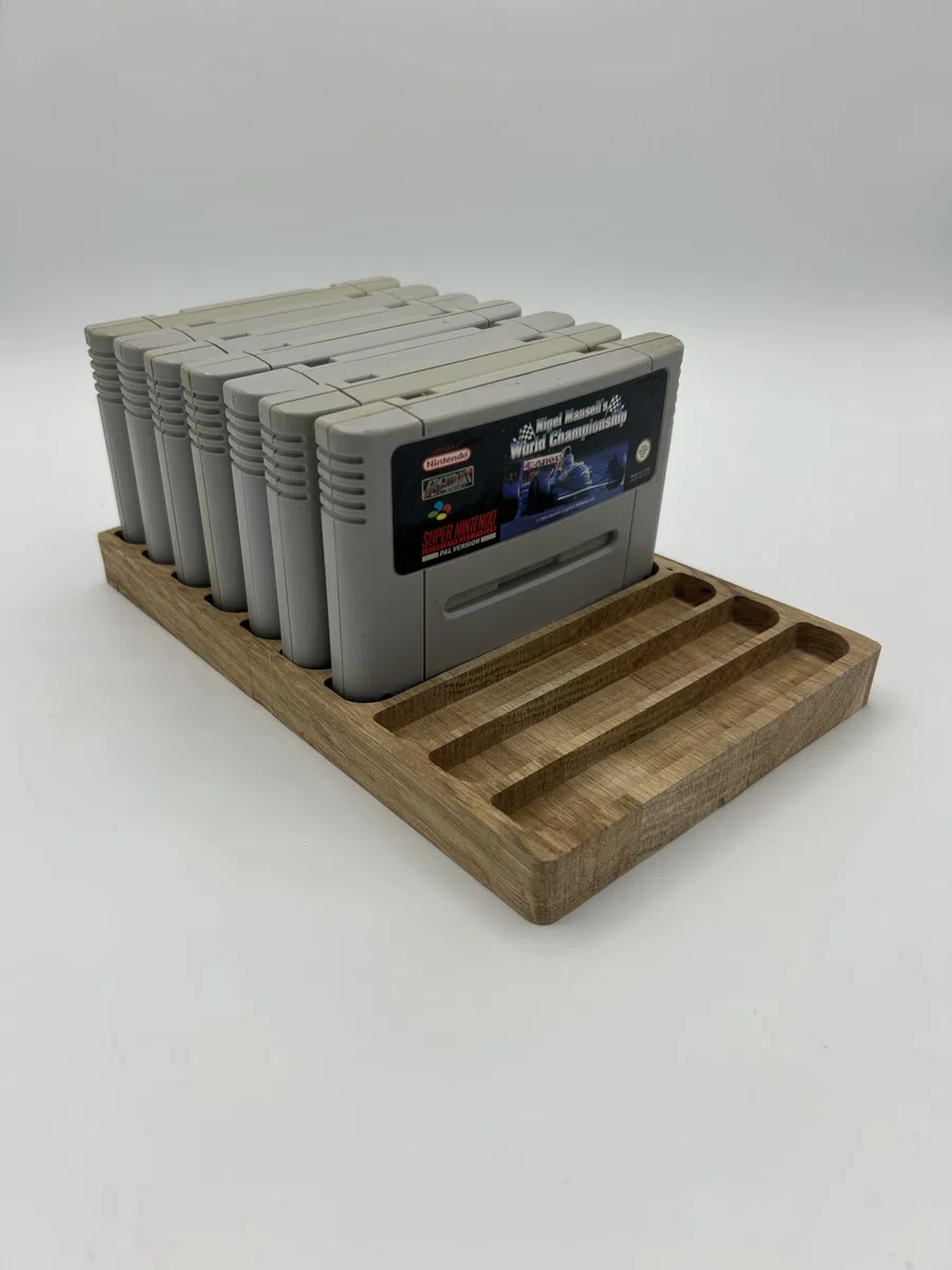 Generisch Expositor para juegos de Super Nintendo SNES PAL (10 unidades), color roble
