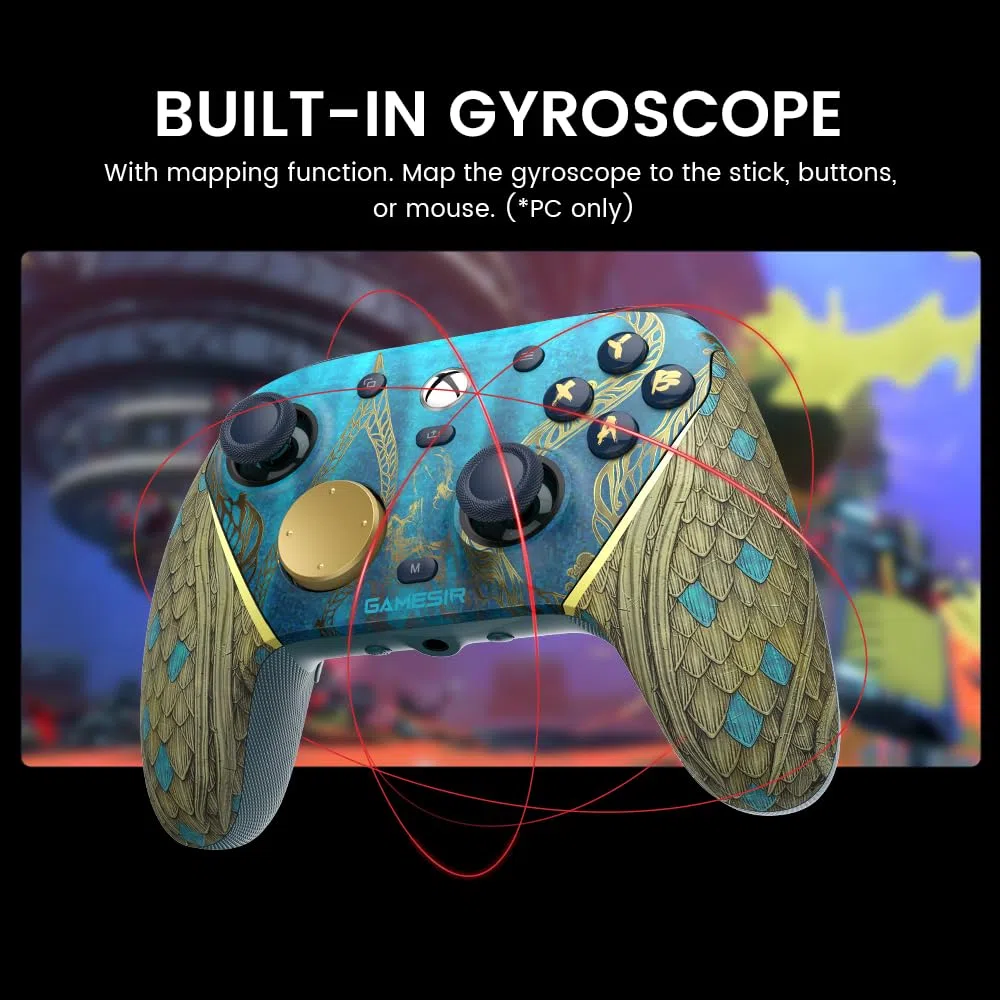 GameSir G7 Pro Mando 1000Hz con Estación de Carga: Xbox Series X|S, Xbox One, Win 10/11 & Android - Joysticks TMR, Gatillos Ajustables & 4 Botones Programables - WUCHANG: Fallen Feathers Edition