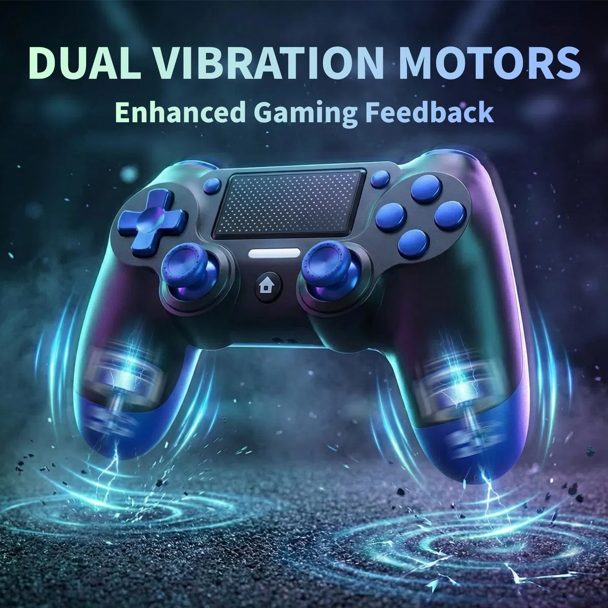 Mando Inalámbrico para PS4, Joystick Controlador para PS4/Slim/Pro/PC, con Clavija de Audio, Vibración y Seis Ejes, Panel Táctil